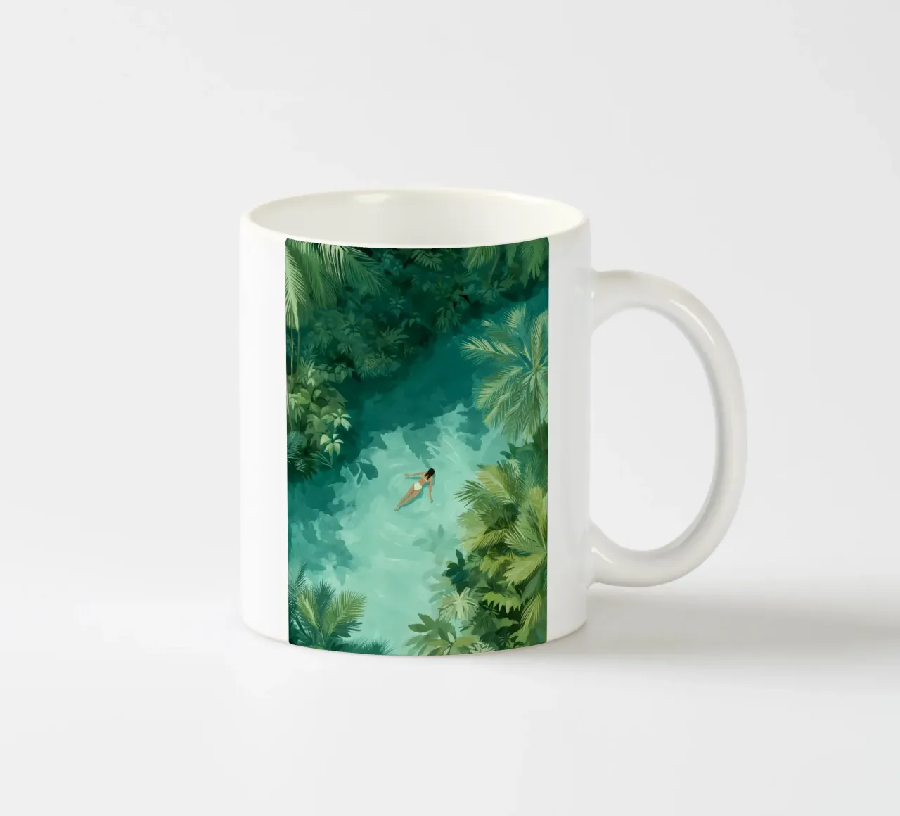 She Dreamt in Aquamarine tazza in ceramica da Clara August
