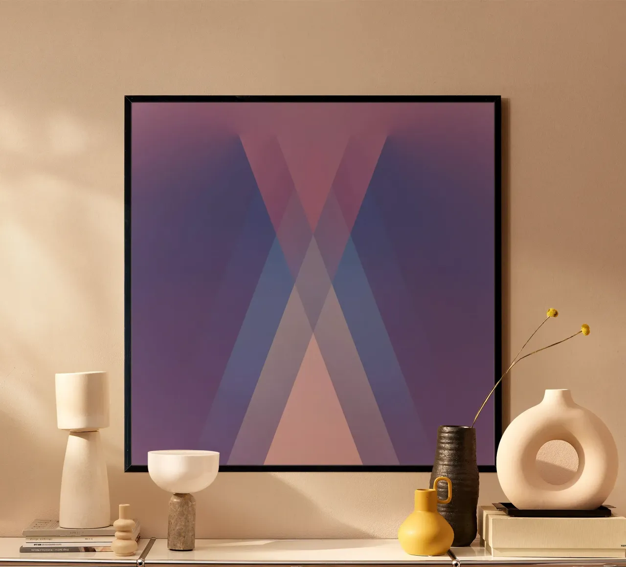 Geometria moderna n. 30 poster con telaio in plastica da Metron