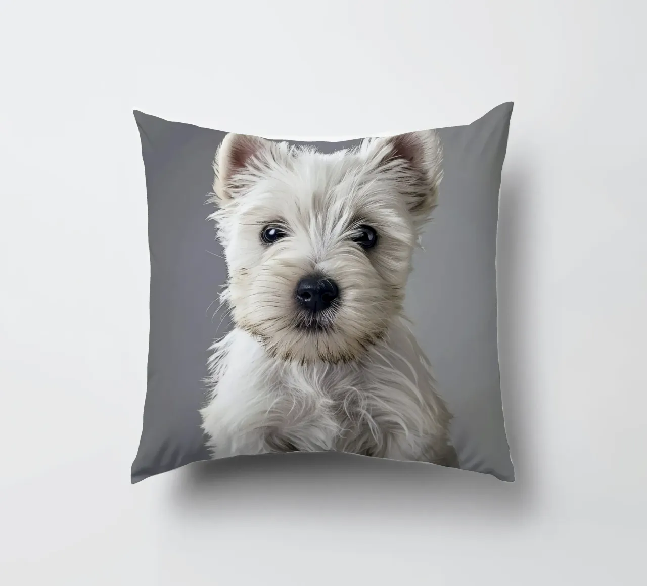 Cucciolo giocoso di west highland white terrier cuscino da DesignDoodle