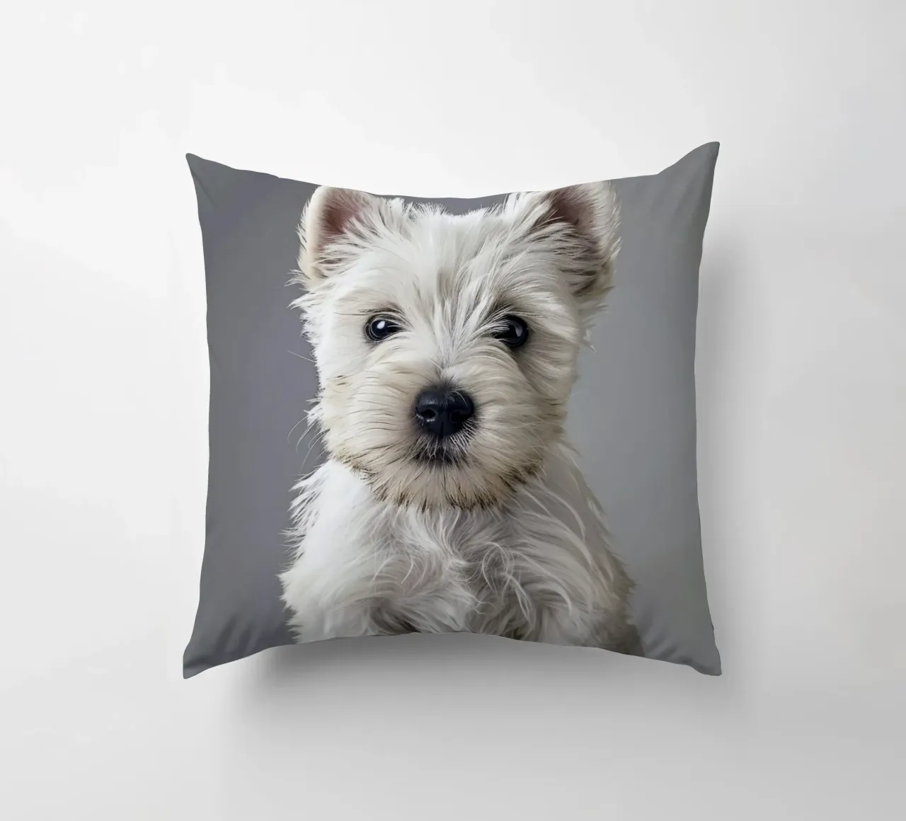Cucciolo giocoso di west highland white terrier cuscino da DesignDoodle