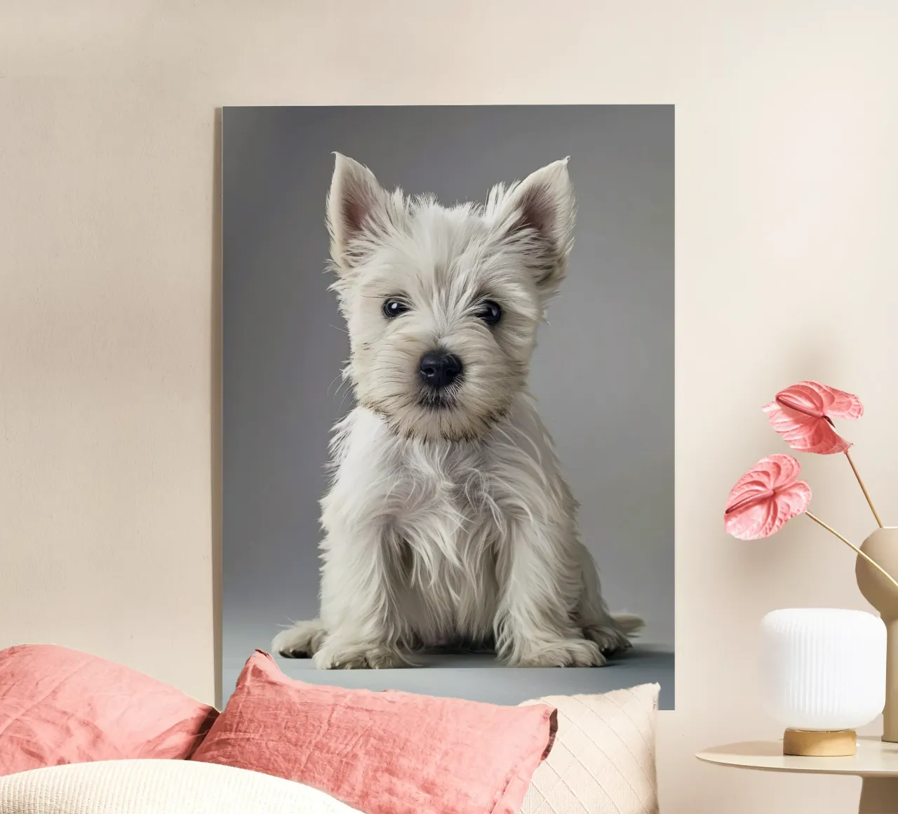 Cachorro juguetón de west highland white terrier metacrilato de DesignDoodle