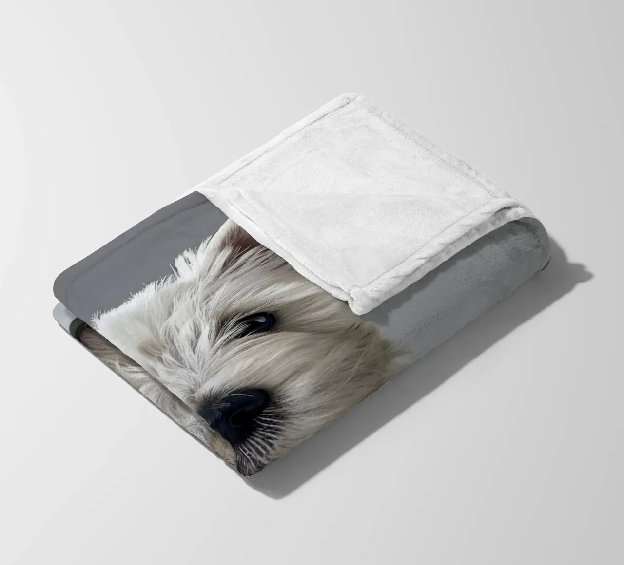 Cucciolo giocoso di west highland white terrier coperta in pile da DesignDoodle