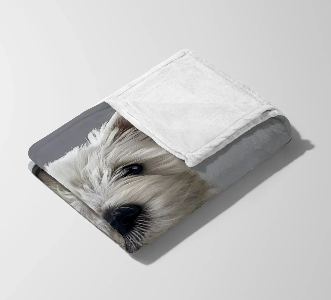 Cucciolo giocoso di west highland white terrier coperta in pile da DesignDoodle