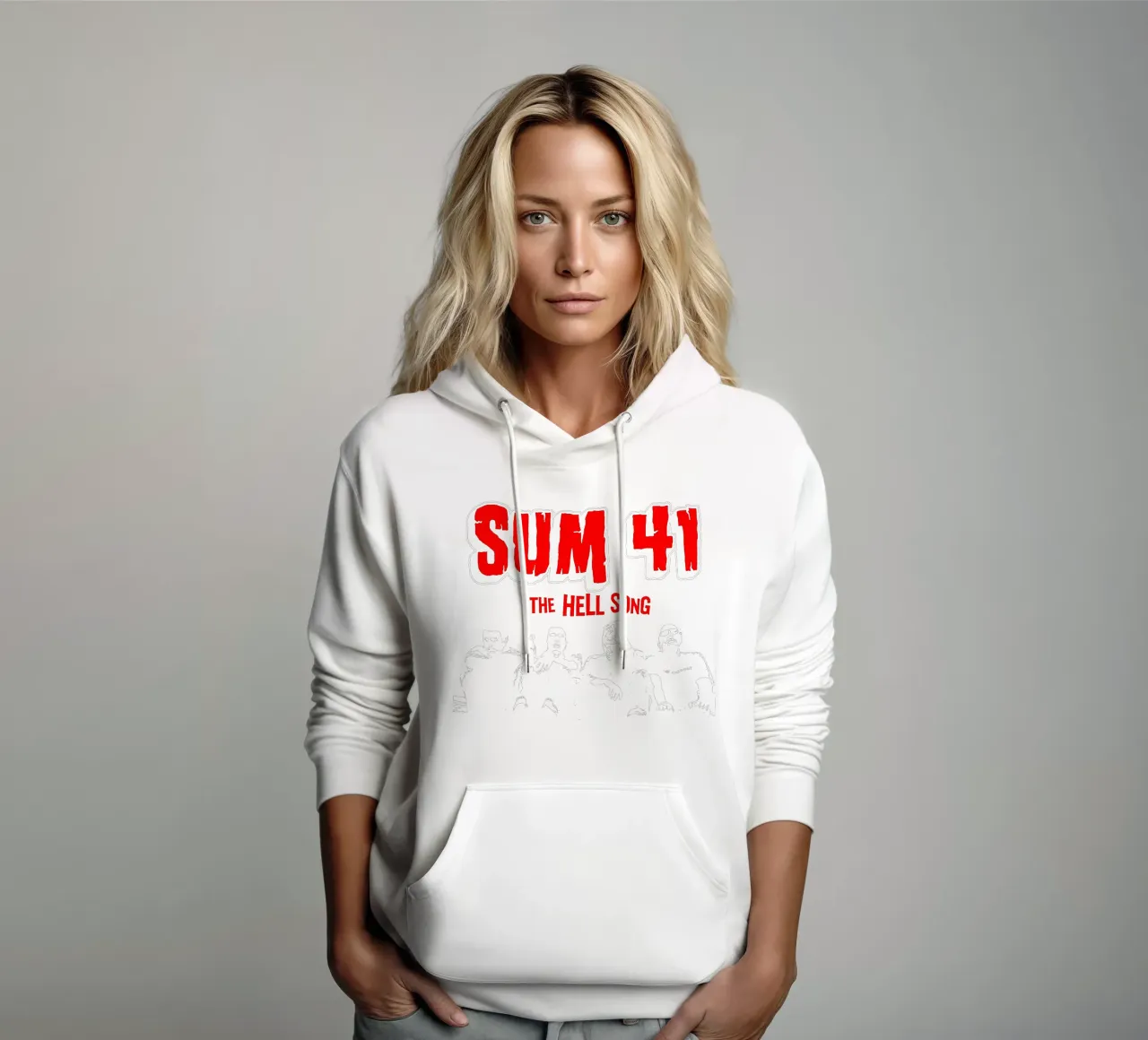 La canzone dell'inferno di SUM 41 TSHIRT felpa con cappuccio da devastate2051