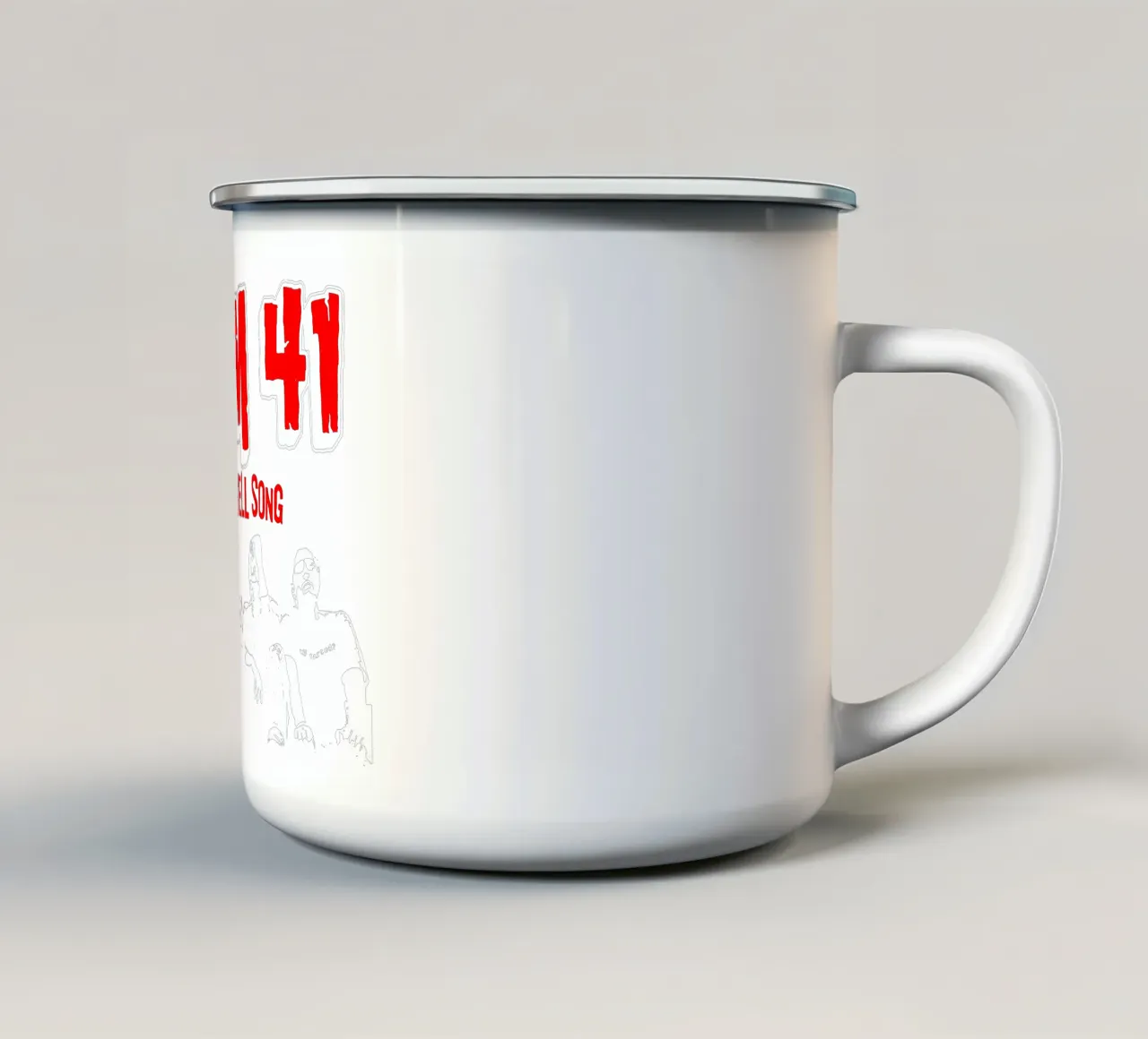 The Hell Song by SUM 41 TSHIRT enamel mug by devastate2051