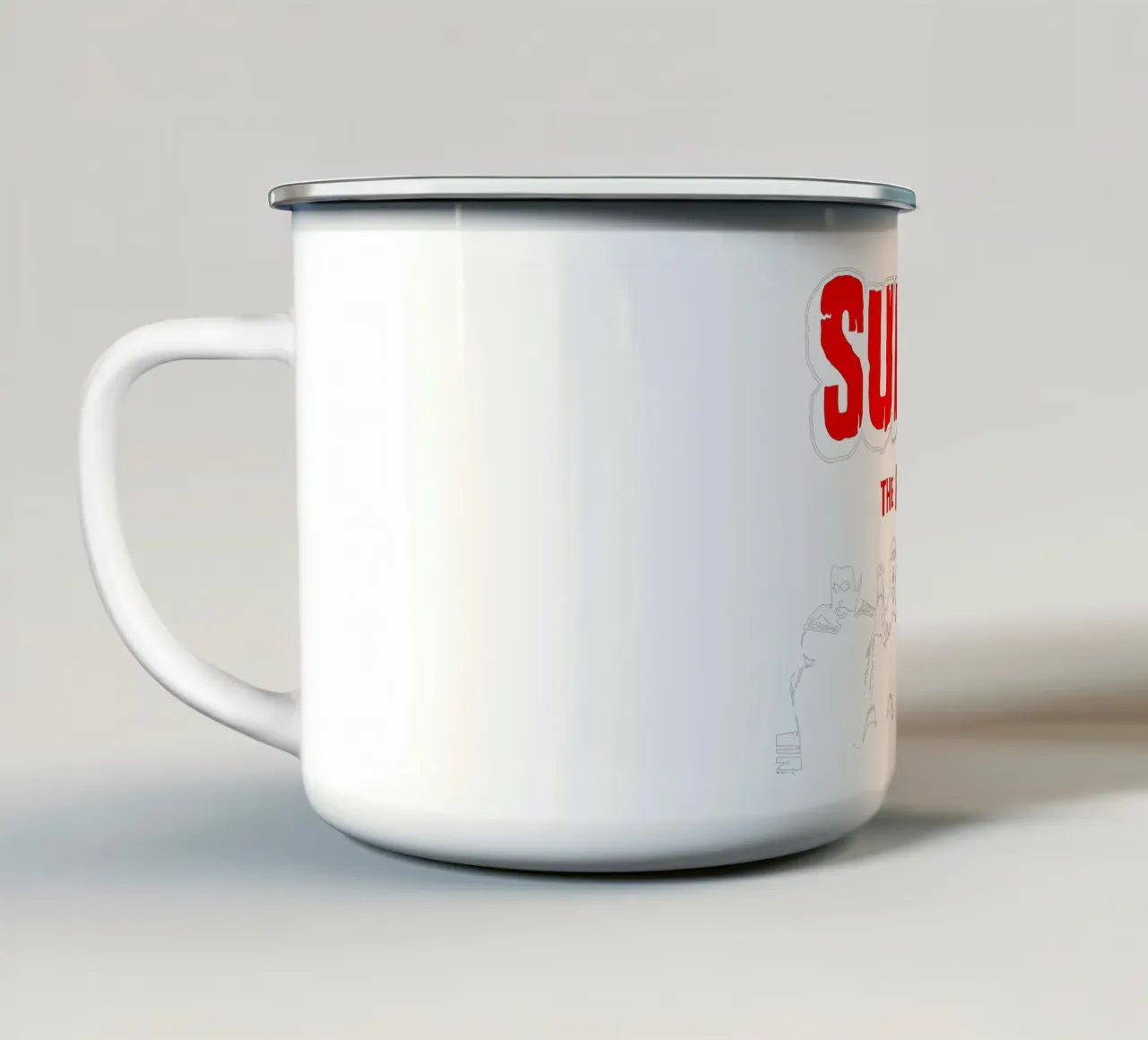 The Hell Song by SUM 41 TSHIRT enamel mug by devastate2051
