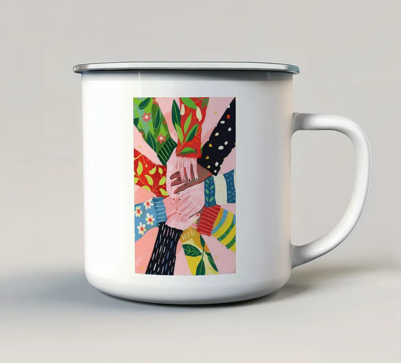 We Are One tazza in smalto da Clara August