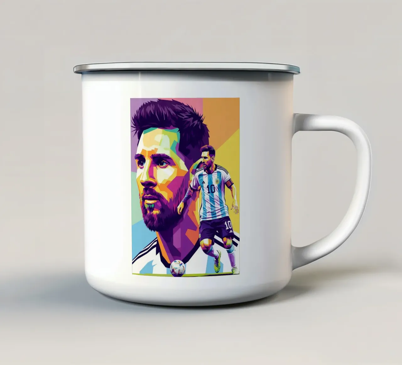 Lionel Messi - WPAP art 1 tazza in smalto da Hantamrata