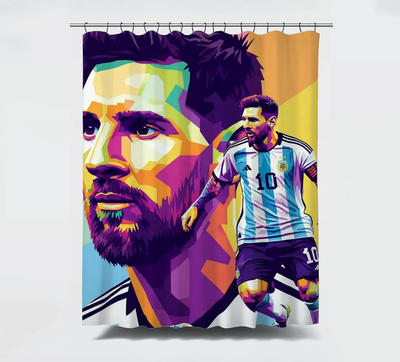 Lionel Messi - WPAP art 1 tenda da doccia da Hantamrata