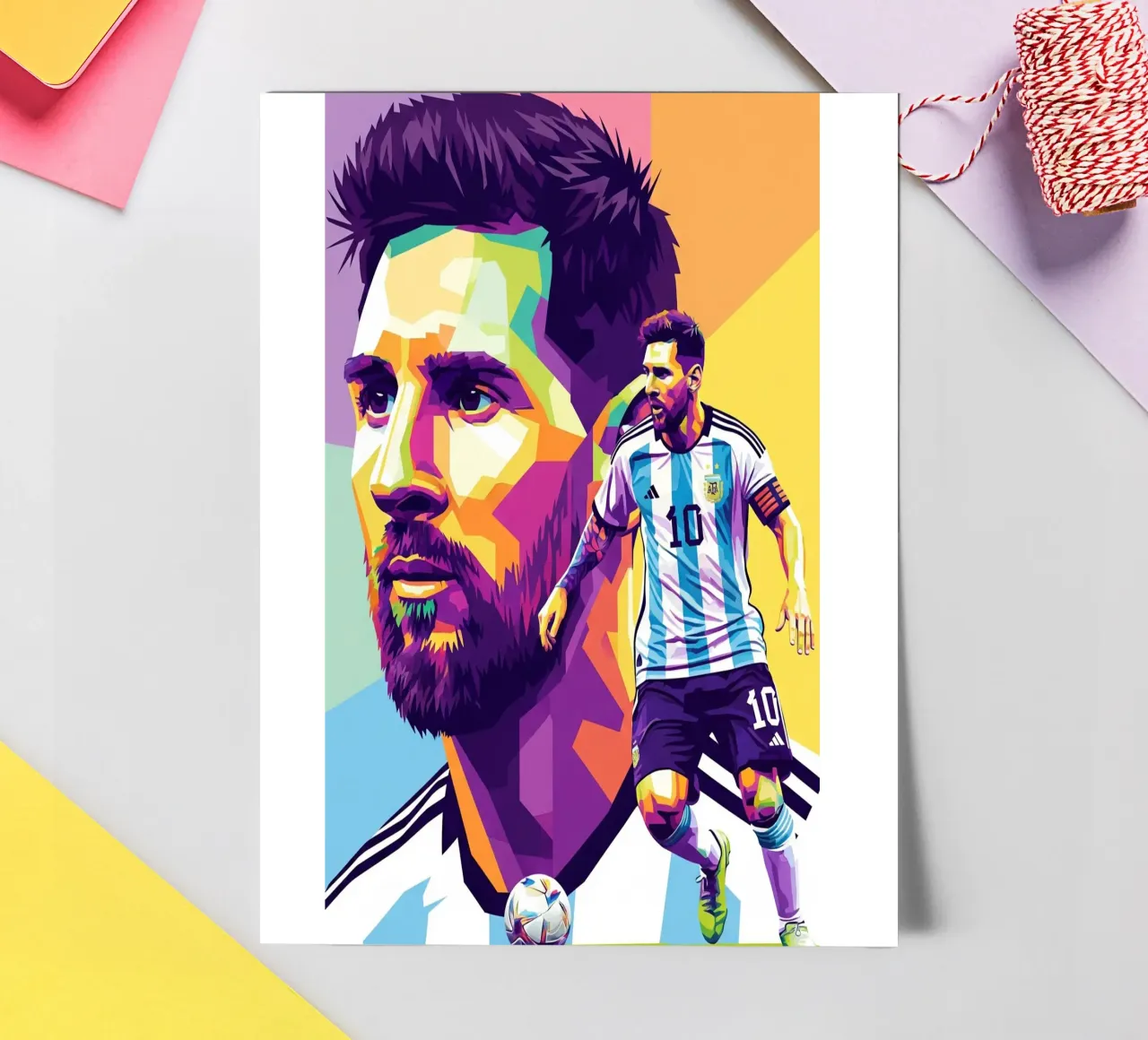 Lionel Messi - WPAP art 1 planche autocollant de Hantamrata