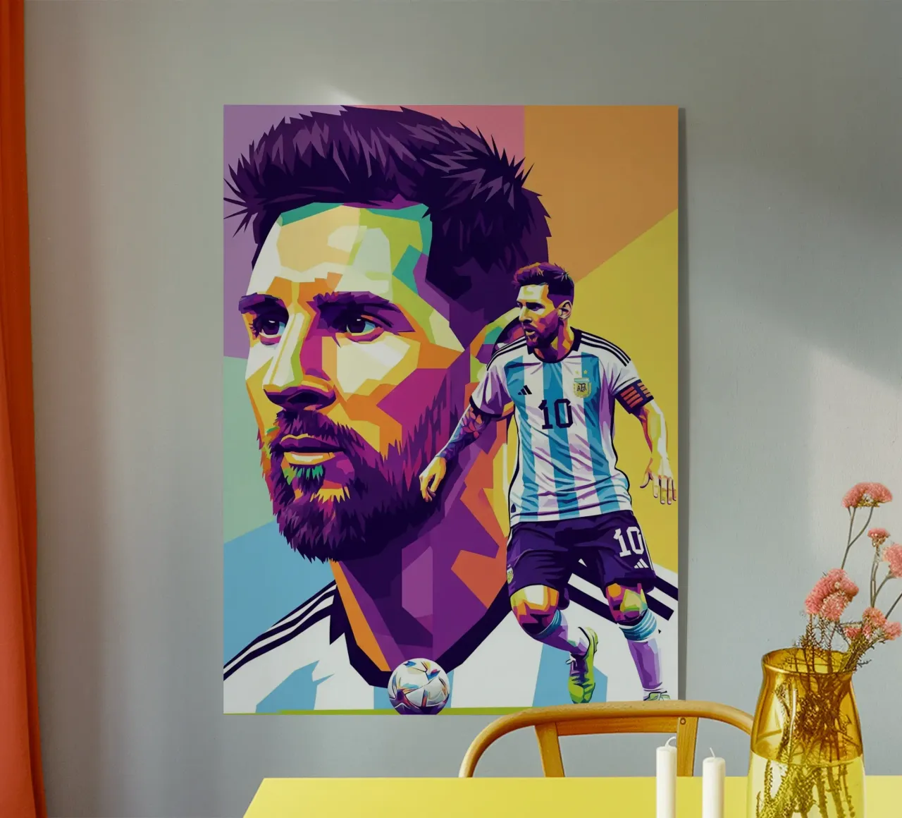 Lionel Messi - WPAP art 1 plexiglass da Hantamrata