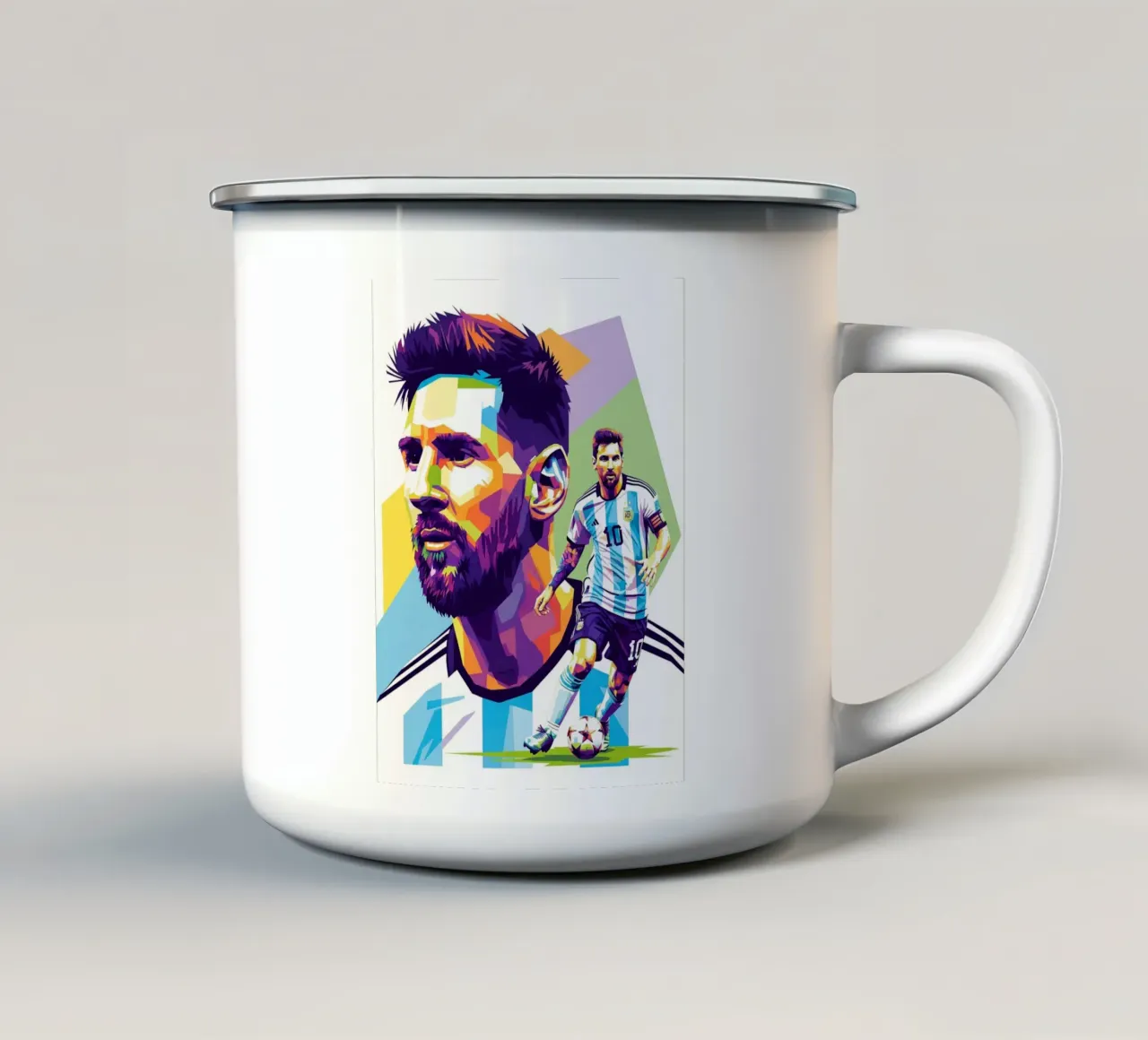 Lionel Messi - WPAP art style 2 tazza in smalto da Hantamrata