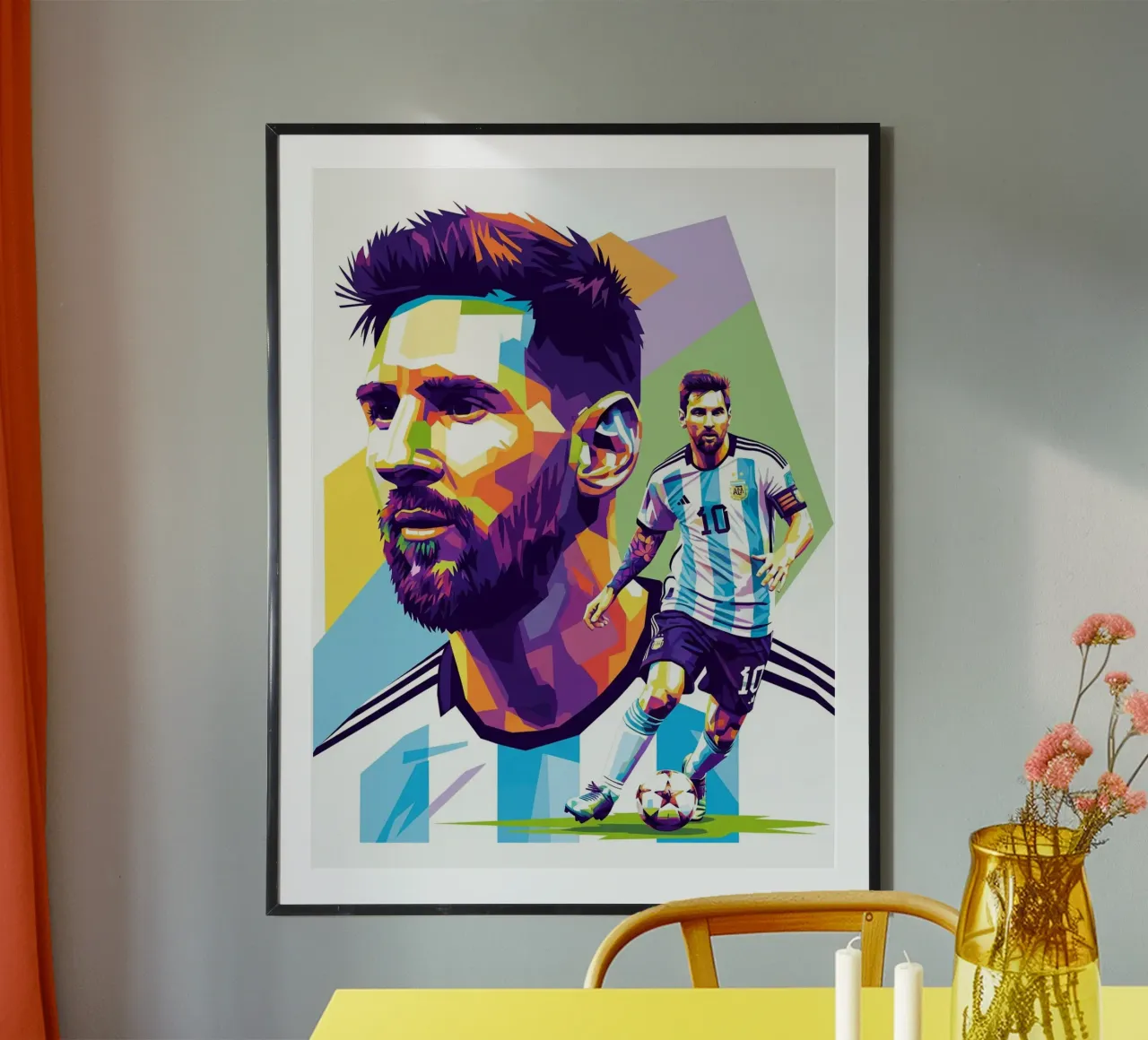 Lionel Messi - WPAP art style 2 carta hahnemühle da Hantamrata