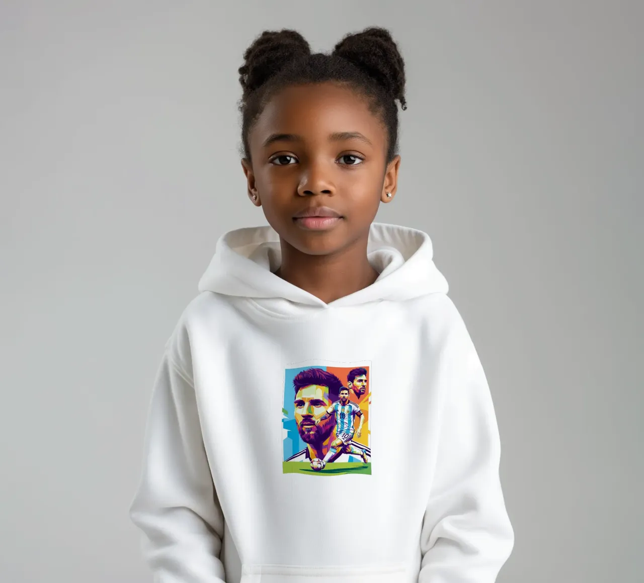 Lionel Messi - WPAP art style 3 felpa bambino con cappuccio da Hantamrata