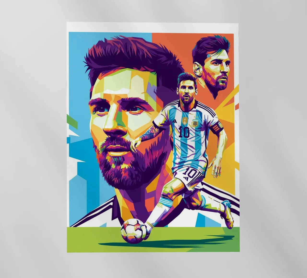 Lionel Messi - WPAP art style 3 pellicola backlit da Hantamrata
