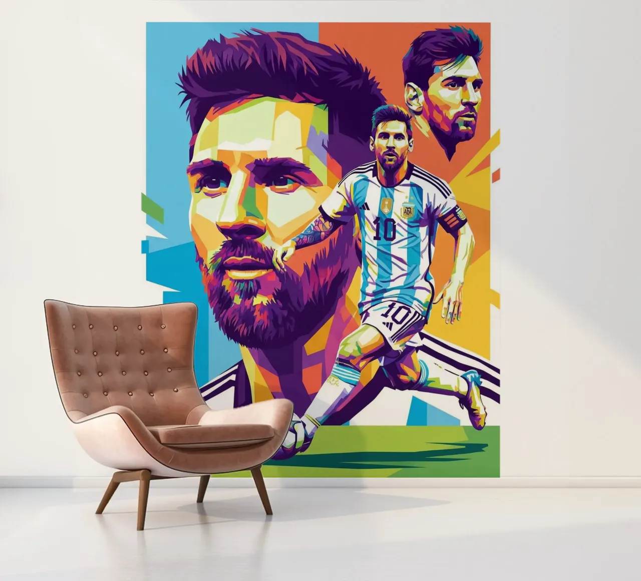 Lionel Messi - WPAP art style 3 photo wallpaper by Hantamrata