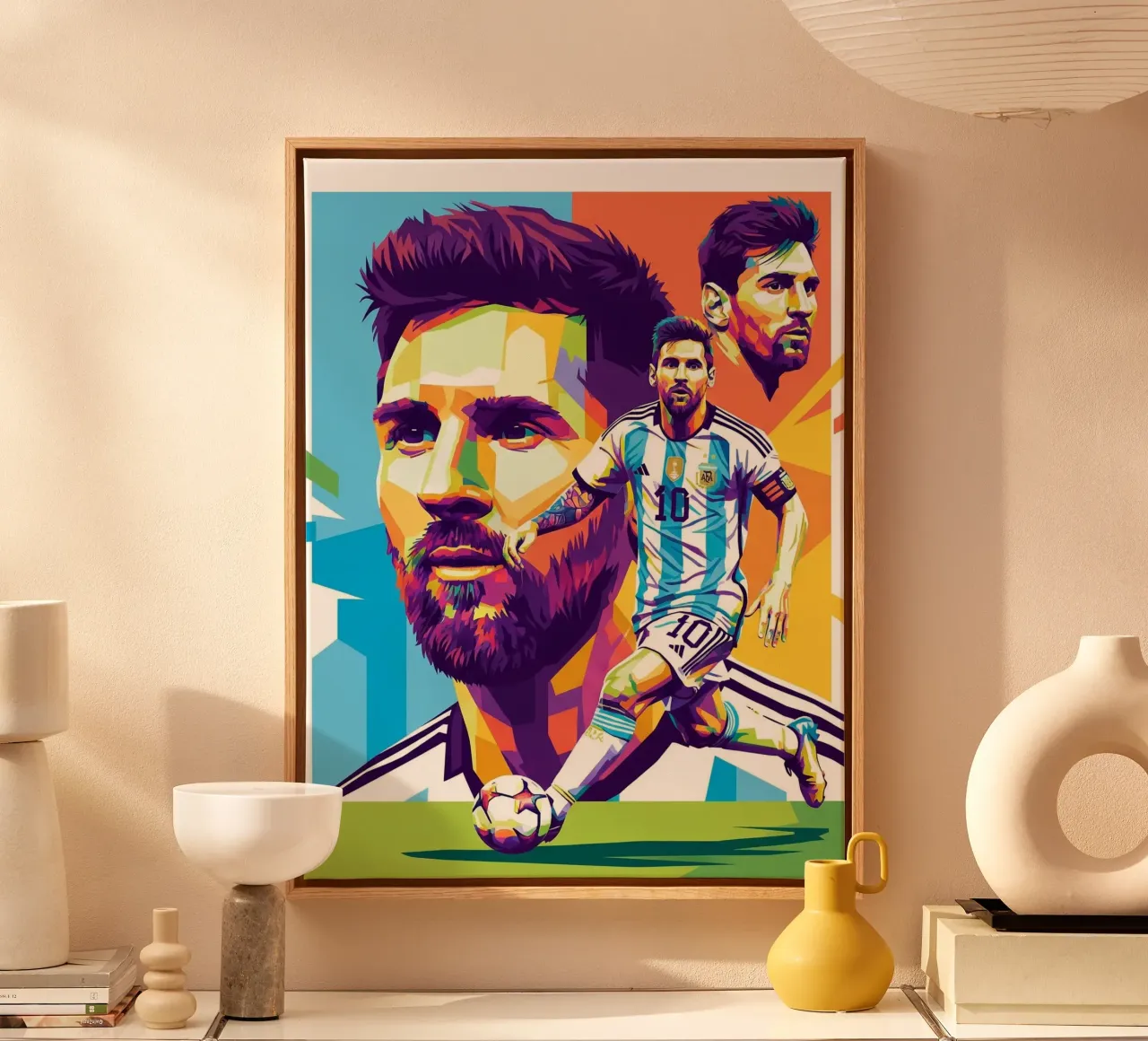 Lionel Messi - WPAP art style 3 tela da Hantamrata