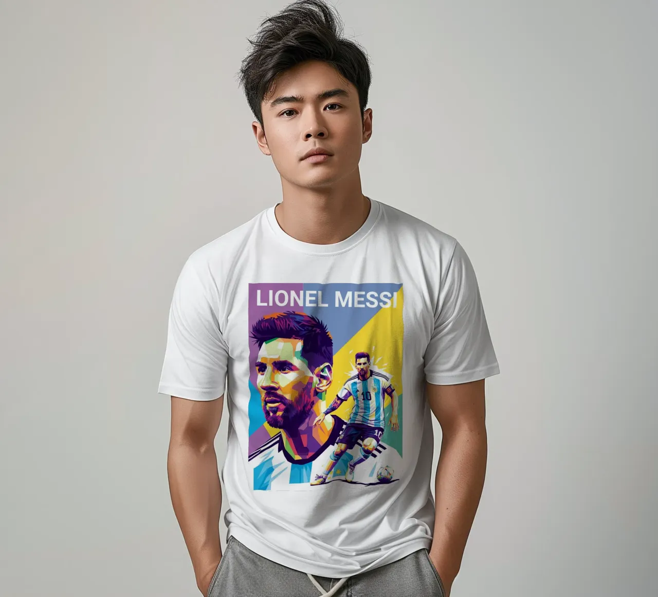 Lionel Messi - WPAP art style 4 t-shirt da Hantamrata