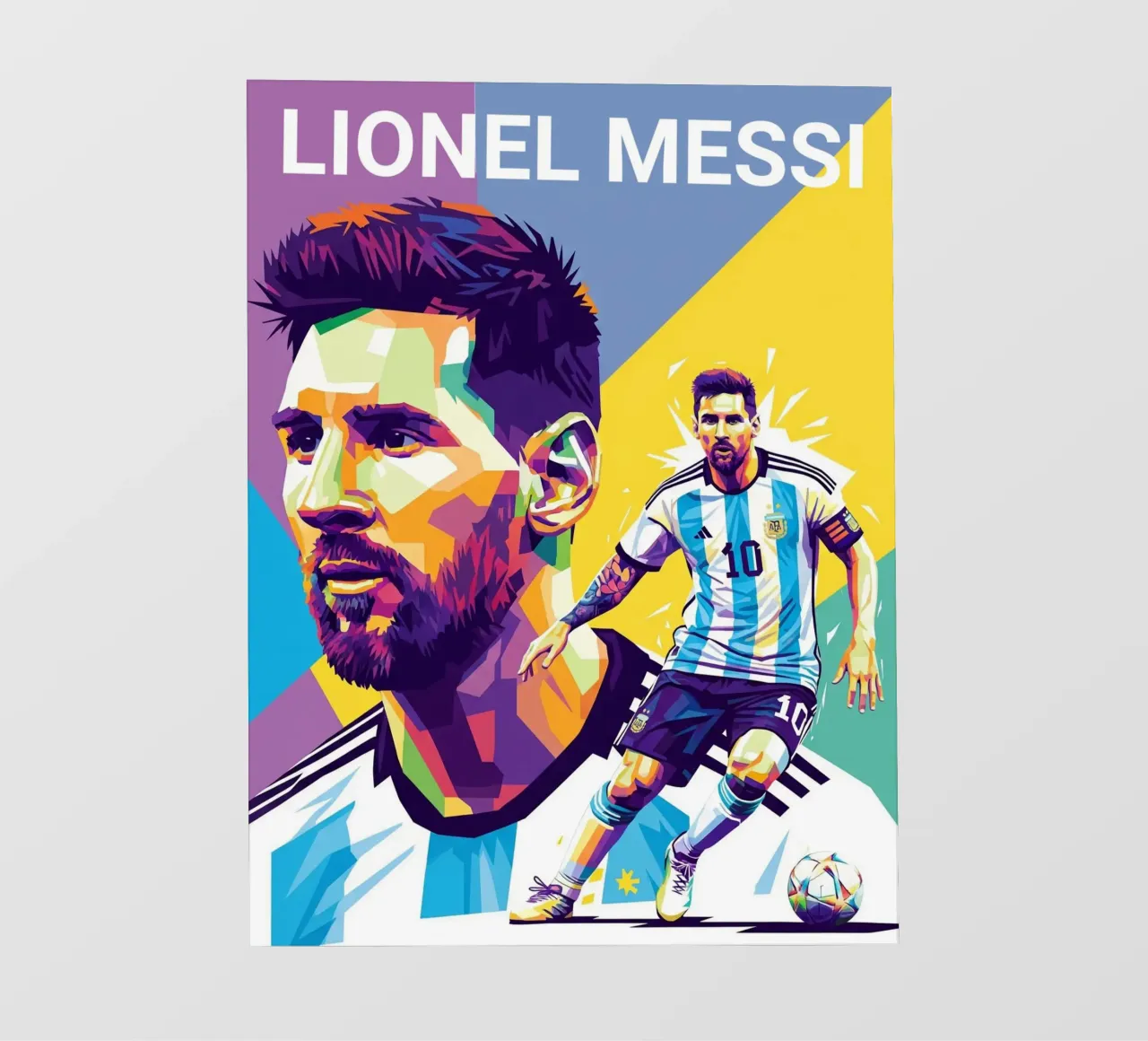 Lionel Messi - WPAP art style 4 telo in pvc da Hantamrata