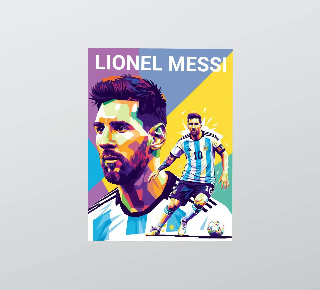 Lionel Messi - WPAP art style 4 adesivo da Hantamrata