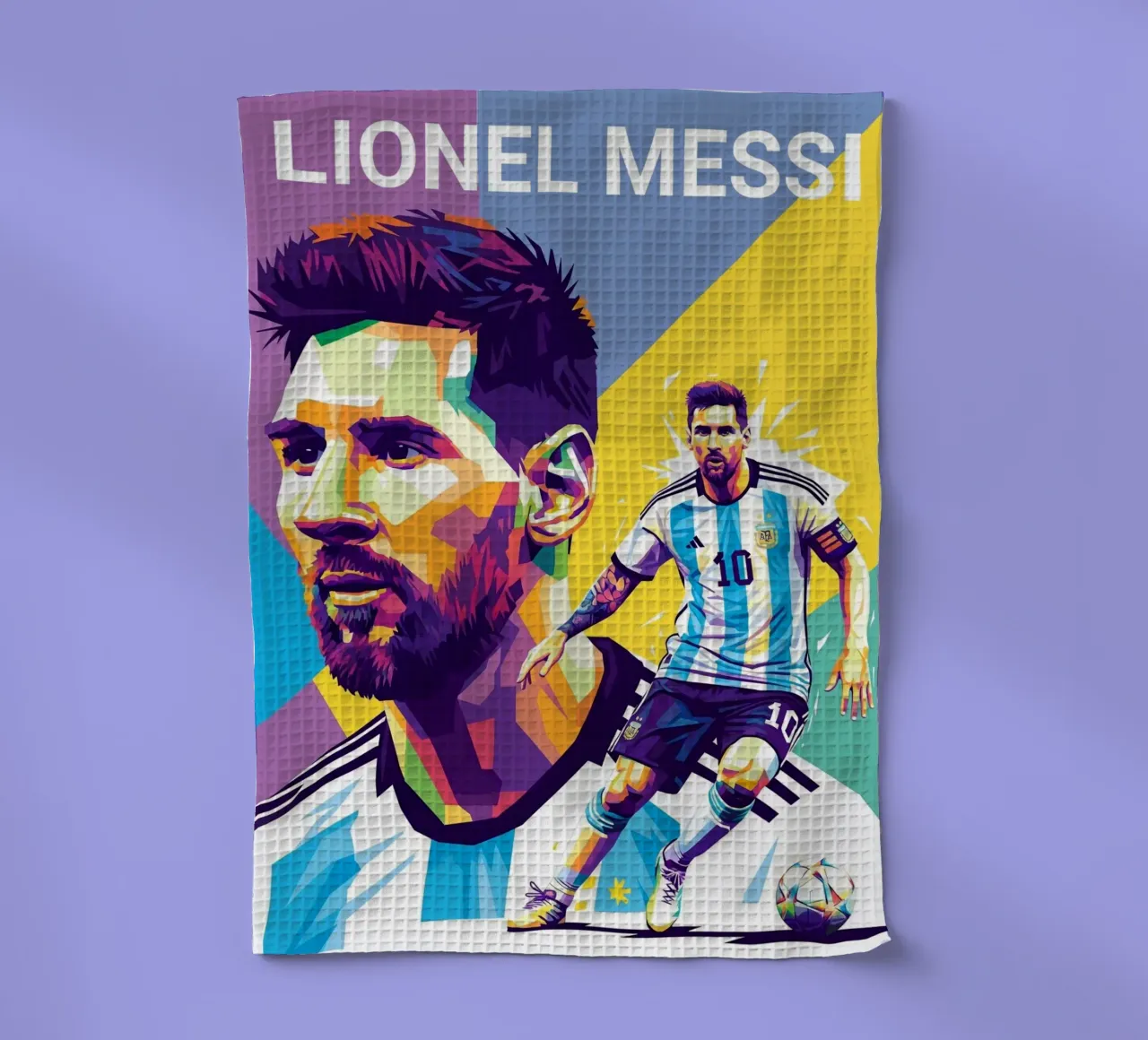 Lionel Messi - WPAP art style 4 canovaccio da cucina da Hantamrata