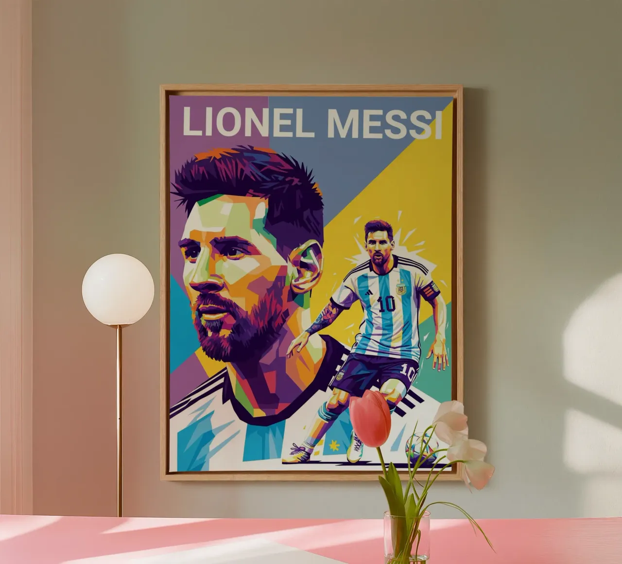 Lionel Messi - WPAP art style 4 canvas by Hantamrata
