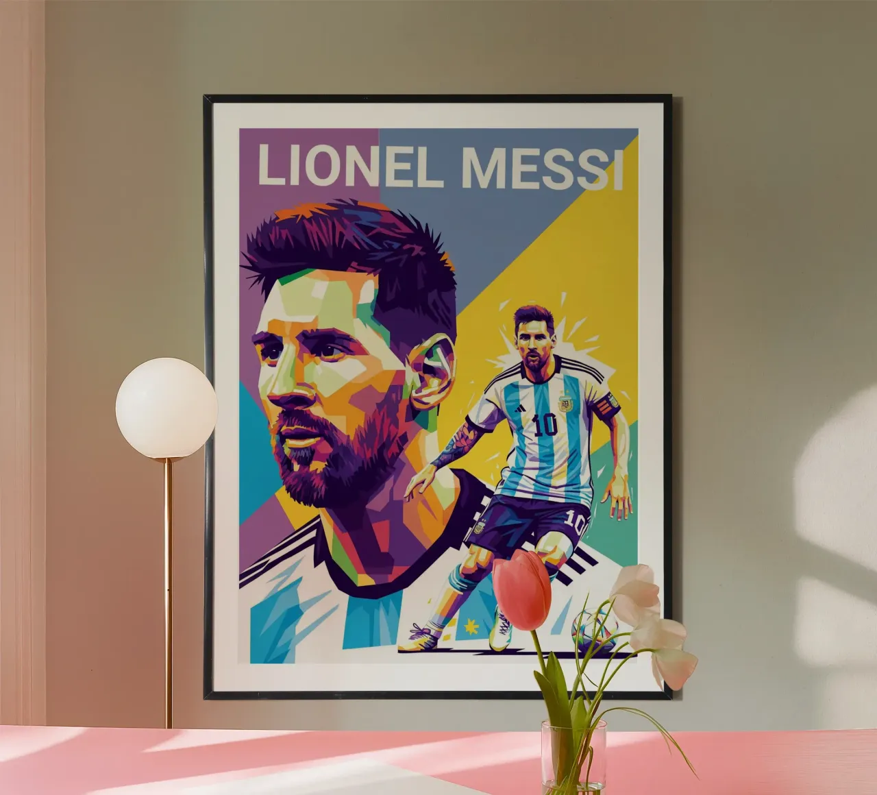 Lionel Messi - WPAP art style 4 carta hahnemühle da Hantamrata