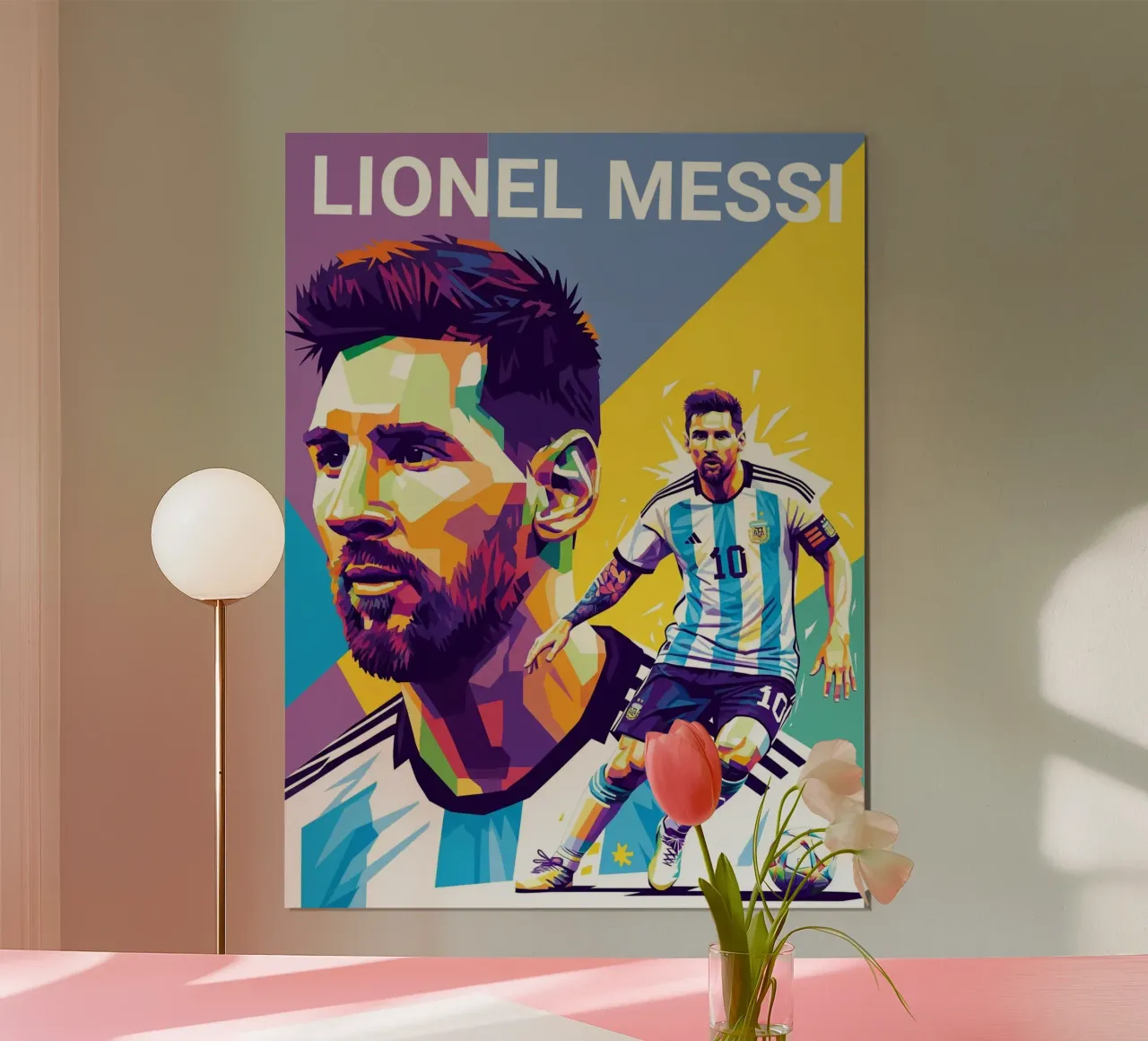 Lionel Messi - WPAP art style 4 carta hahnemühle da Hantamrata