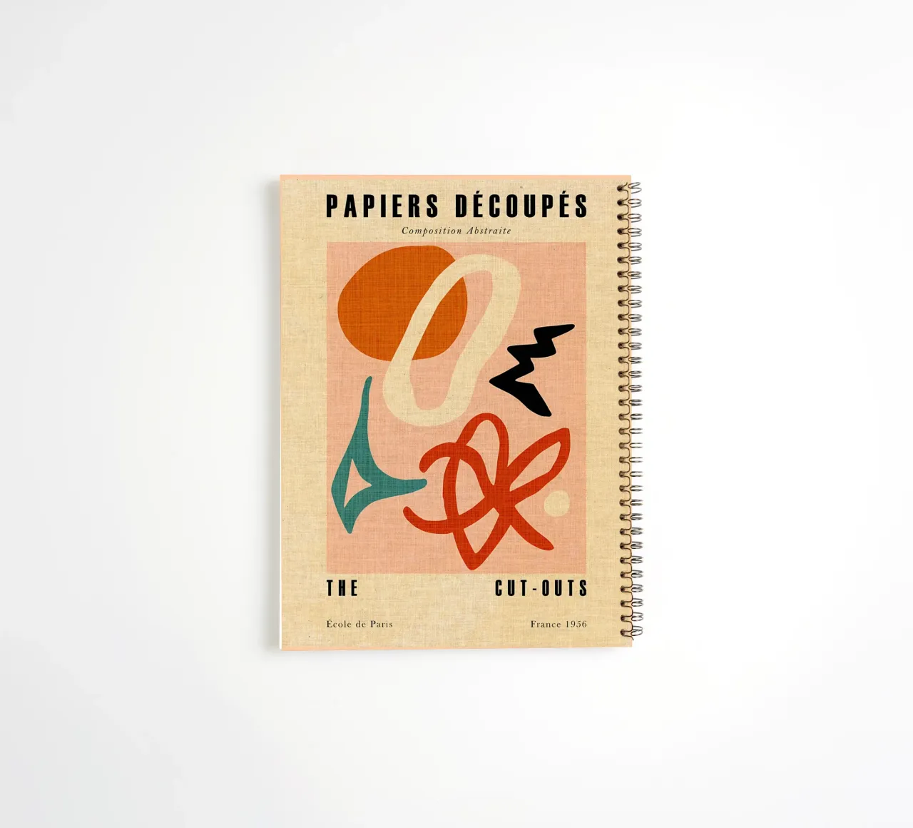 Abstract Cut Outs Art spiral notebook by Amanda Studio
