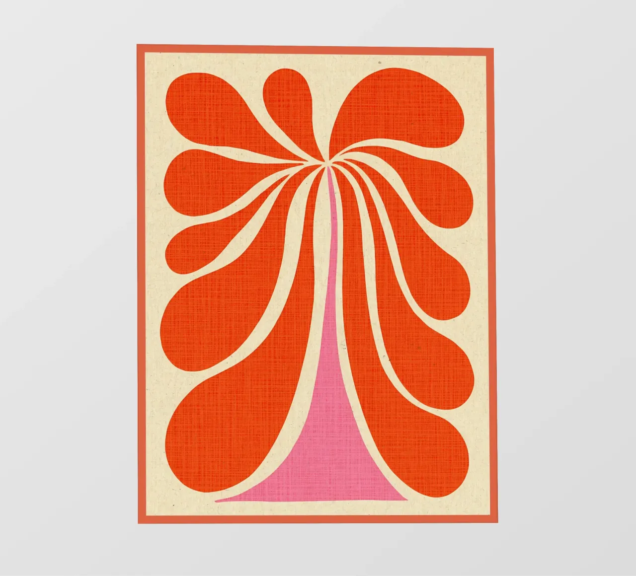 Impresión artística de flores abstractas lámina retroiluminada de Amanda Studio