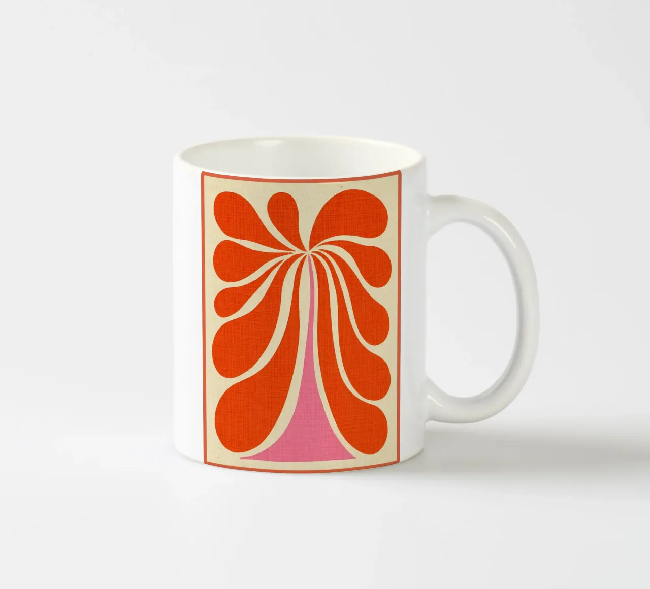 Abstracte bloemen kunstdruk keramische mok van Amanda Studio