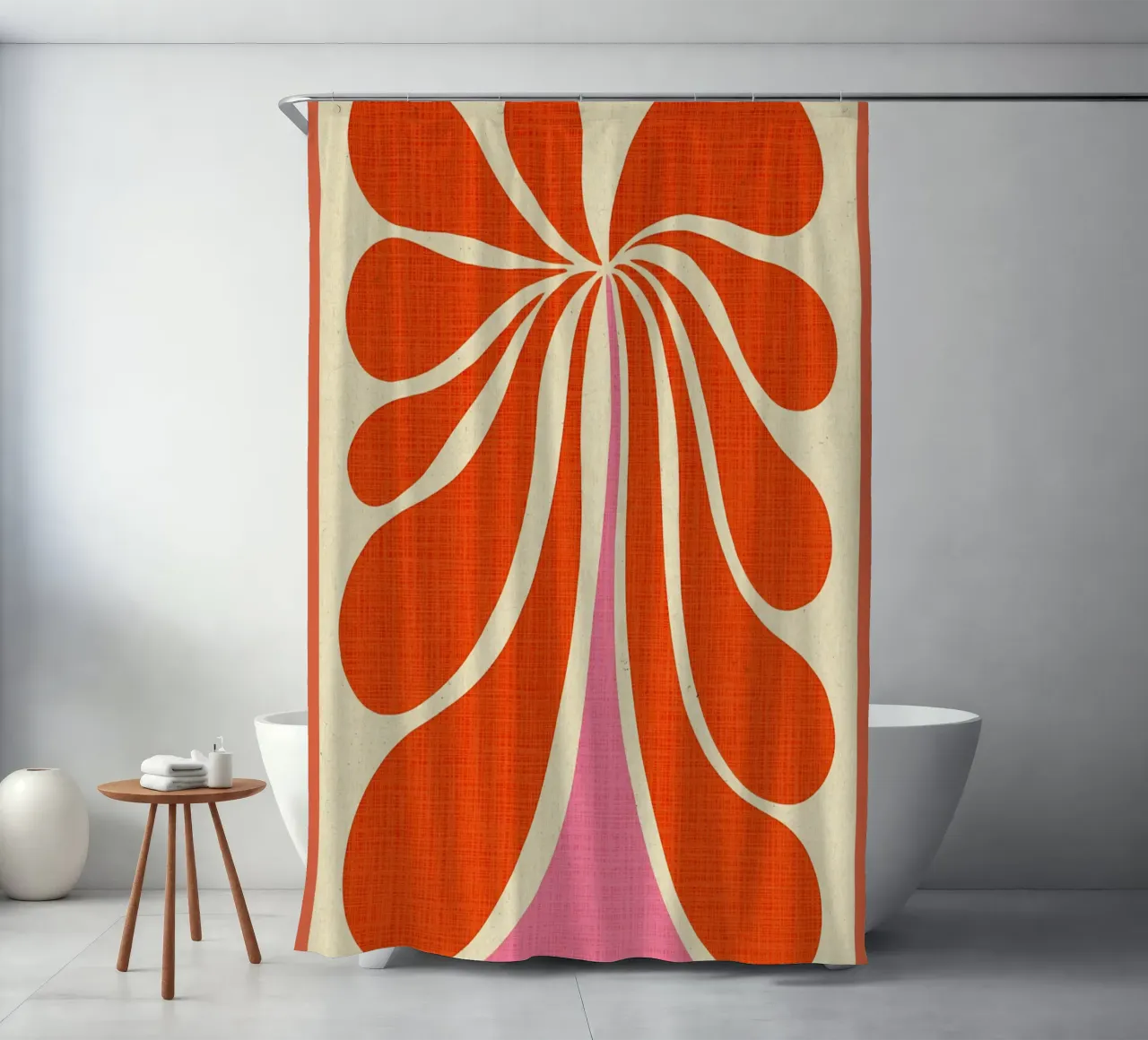 Impression d'art de fleurs abstraites rideau de douche de Amanda Studio