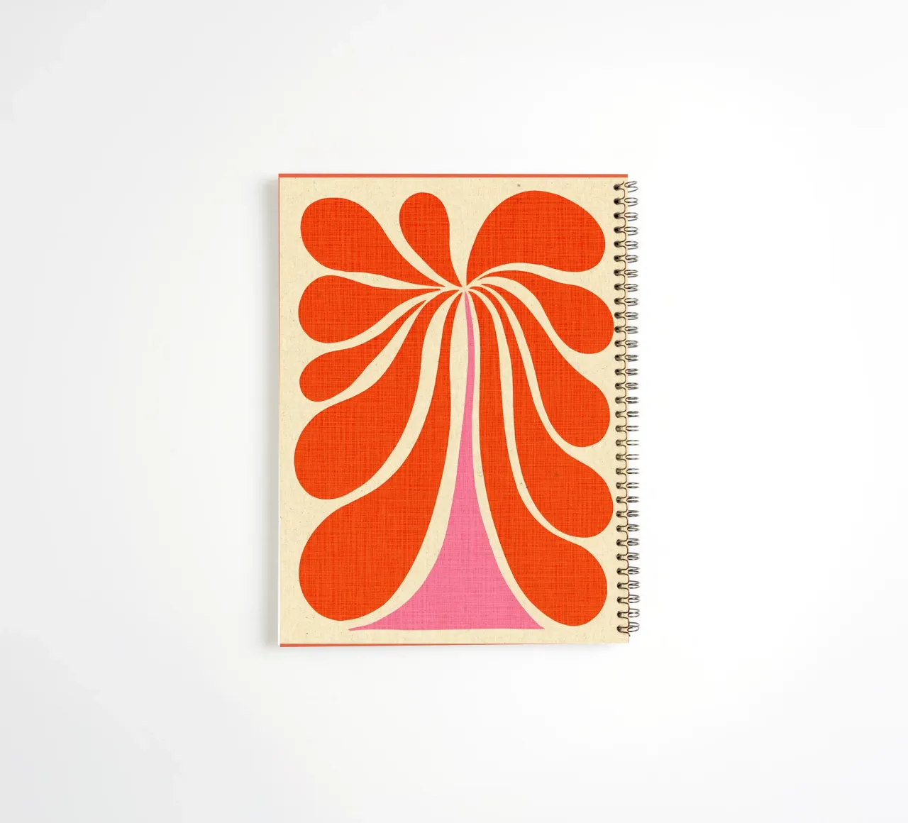 Impression d'art de fleurs abstraites carnet à spirale de Amanda Studio
