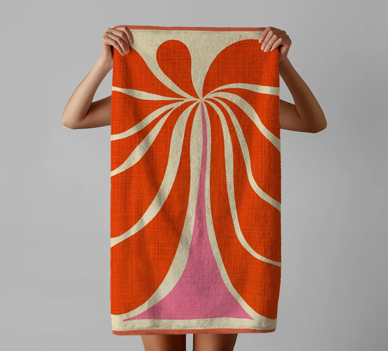 Abstract Flower Art Print towel by Amanda Studio