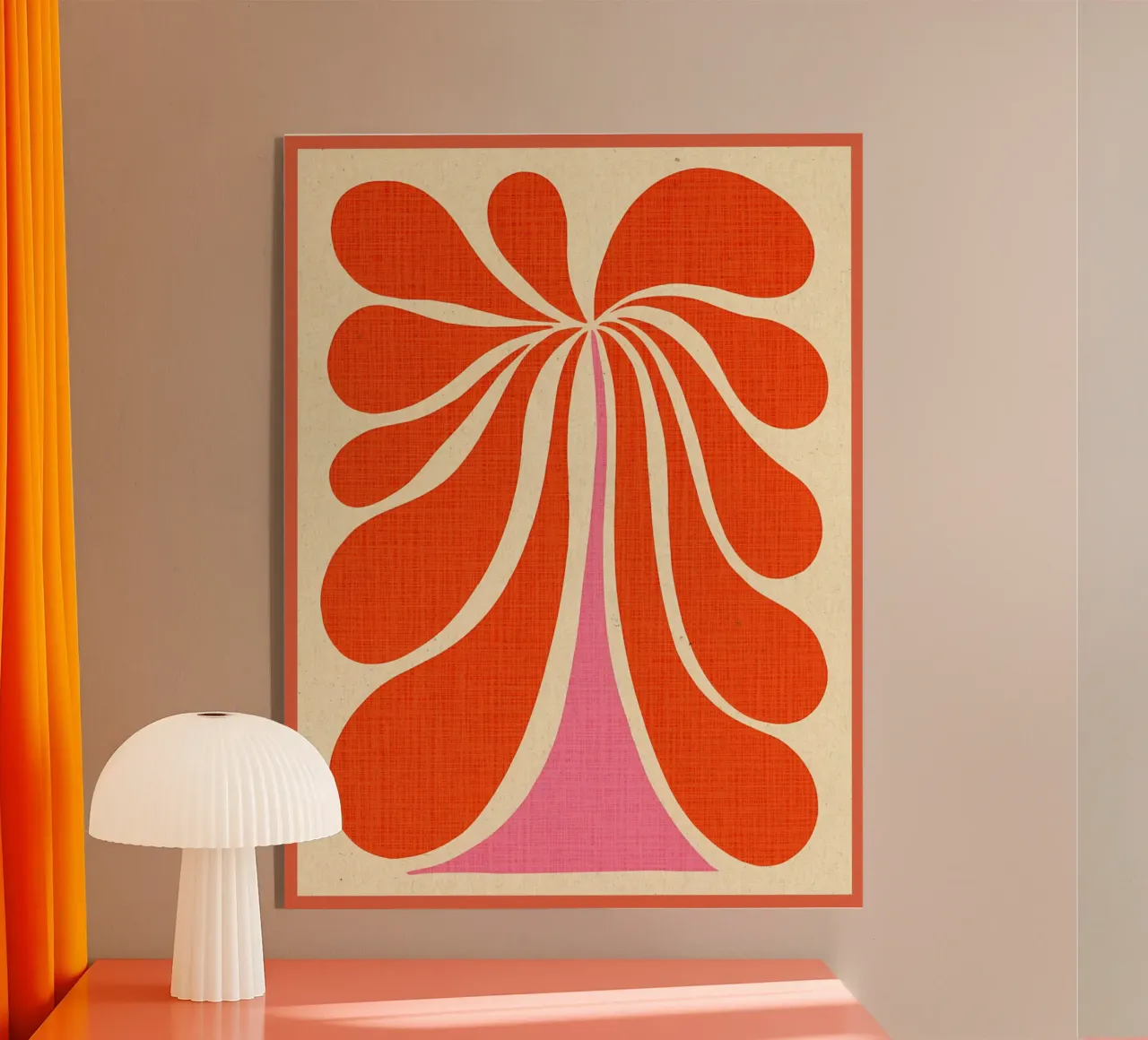 Impresión artística de flores abstractas metacrilato de Amanda Studio