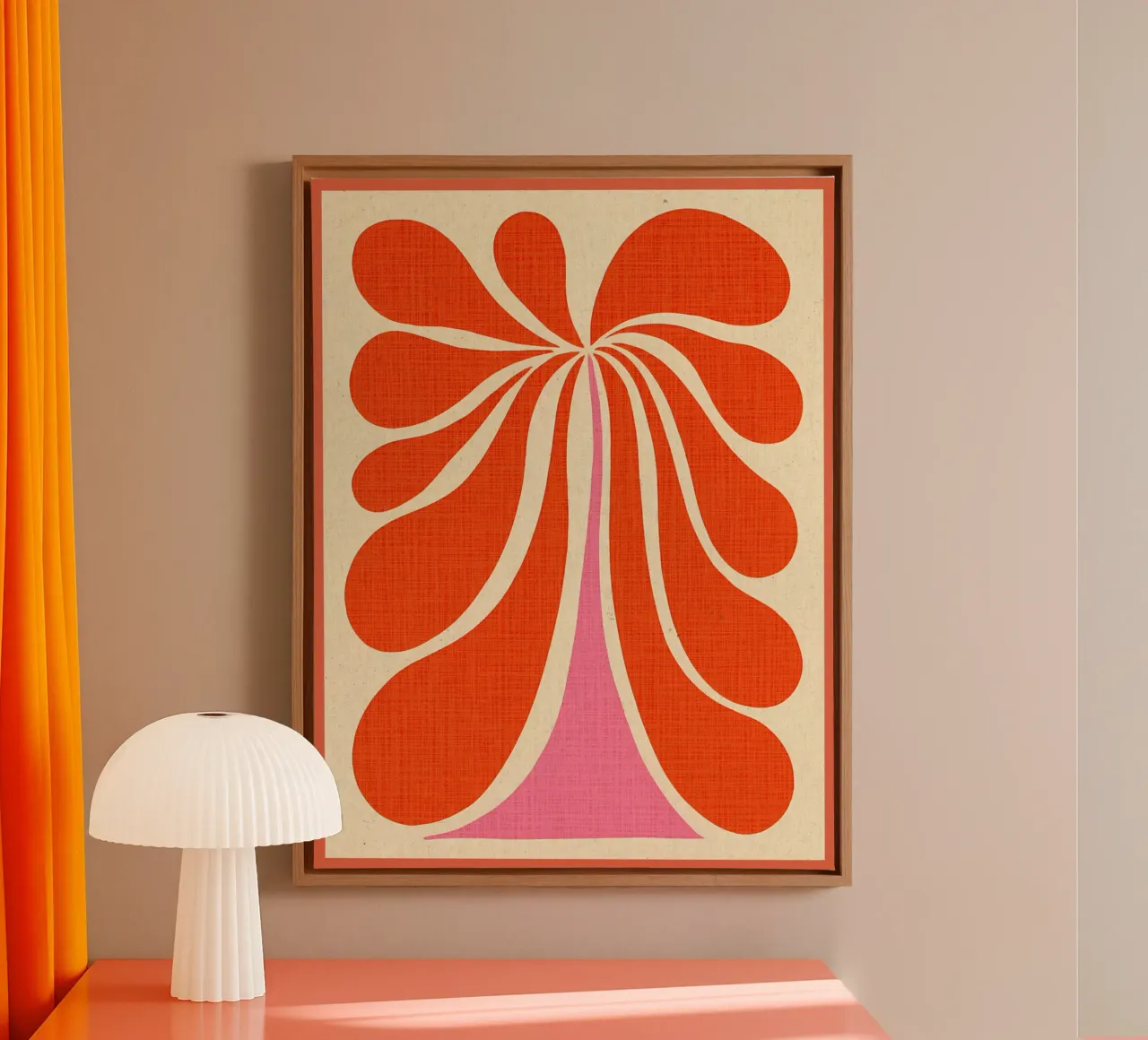 Abstracte bloemen kunstdruk canvas van Amanda Studio