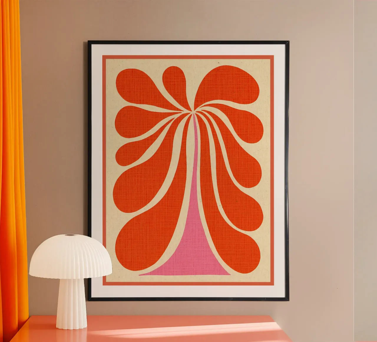 Abstracte bloemen kunstdruk hahnemühle van Amanda Studio