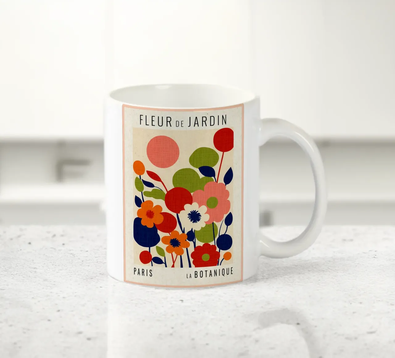 Arte astratta dei fiori tazza in ceramica da Amanda Studio