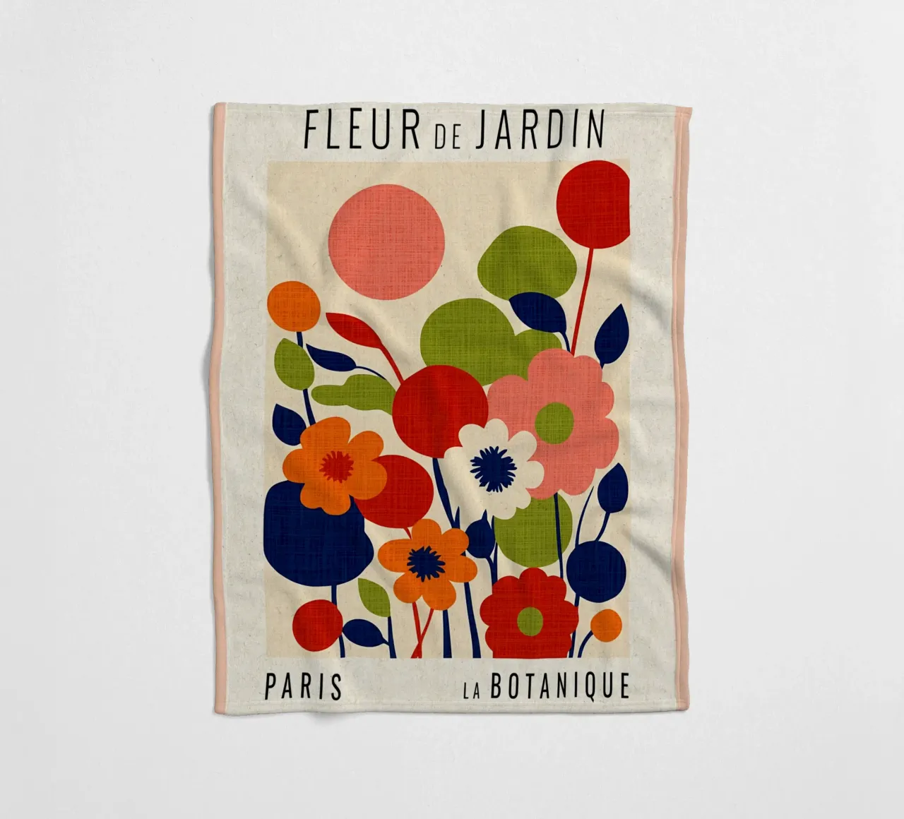 Arte astratta dei fiori coperta in pile da Amanda Studio