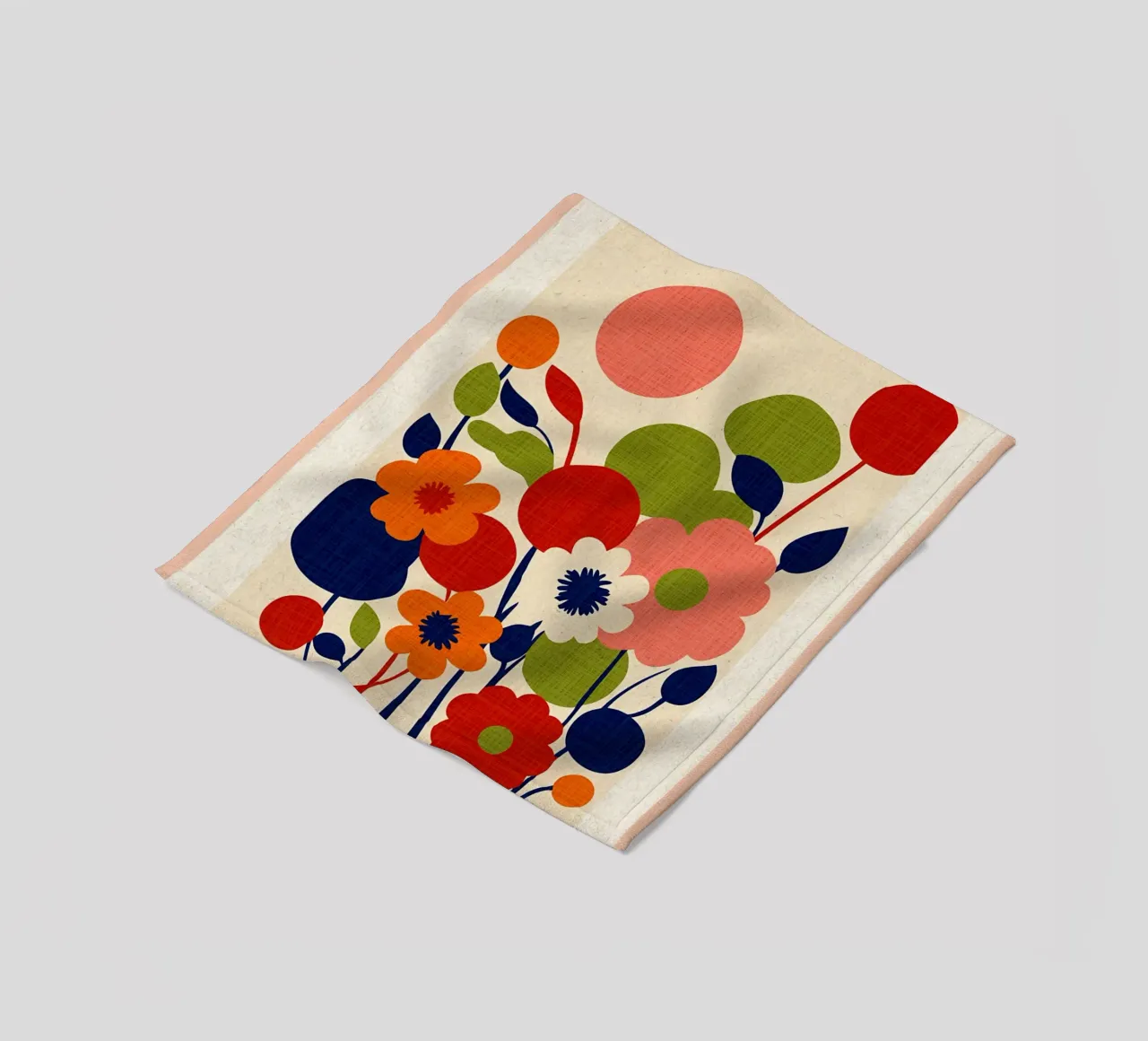Arte astratta dei fiori coperta in pile da Amanda Studio