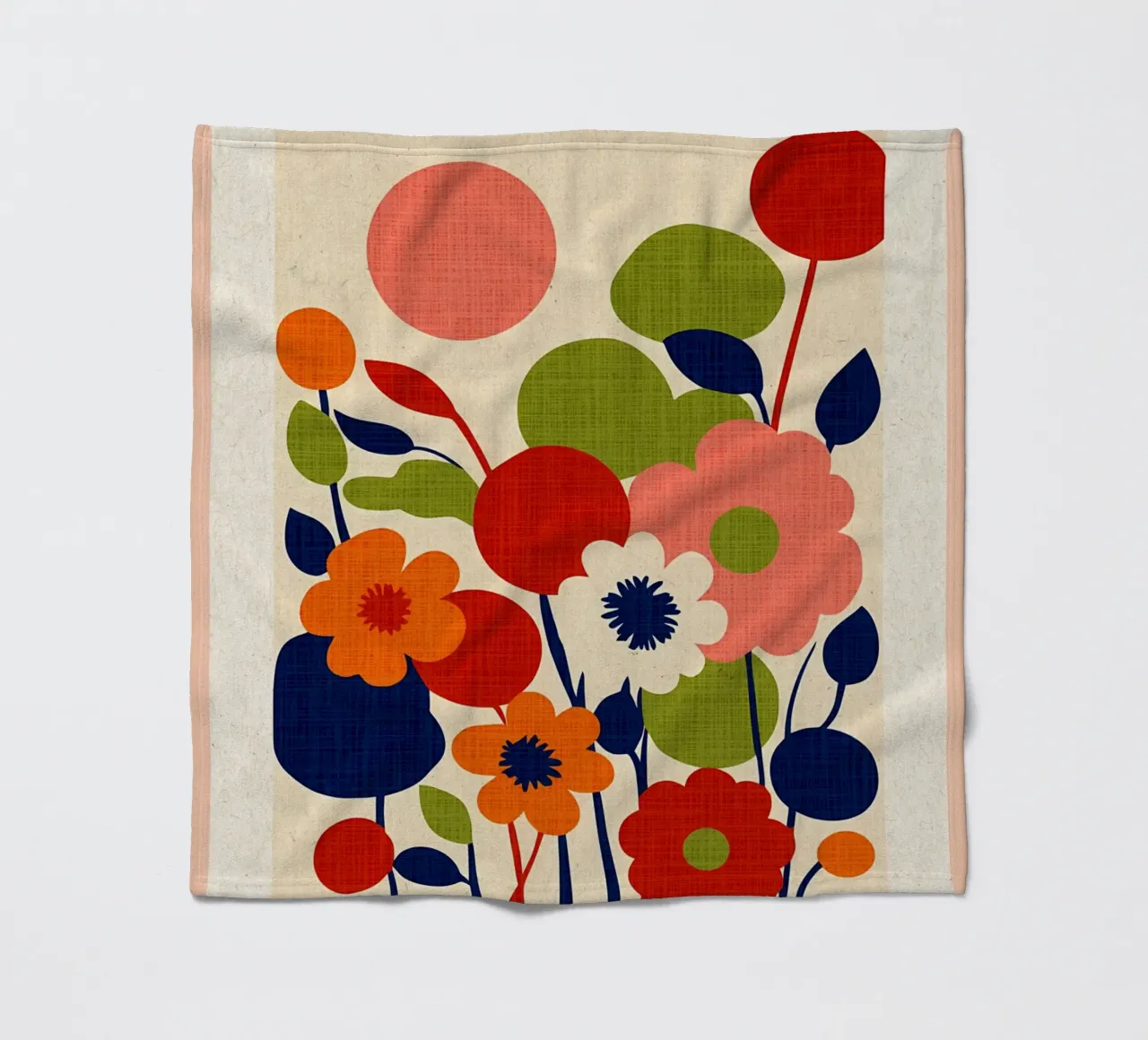 Arte astratta dei fiori coperta in pile da Amanda Studio