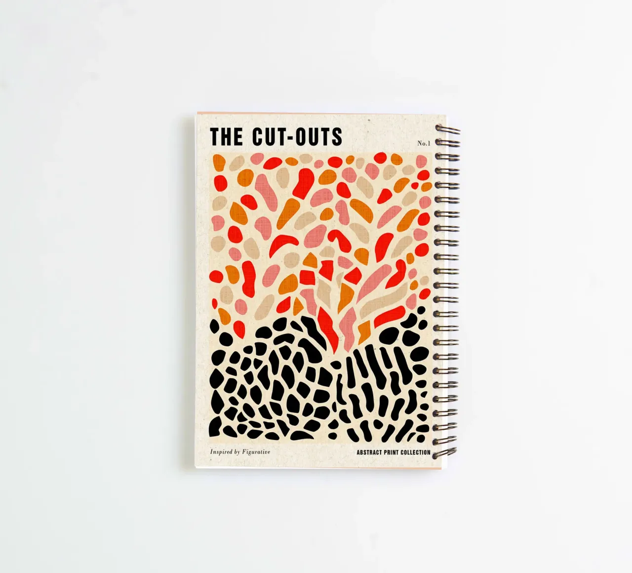 Abstract Modern Cut Outs spiral notebook by Amanda Studio