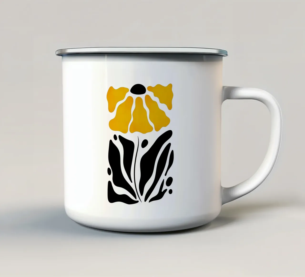 Sunlit Petals tazza in smalto da Dream Print Designs