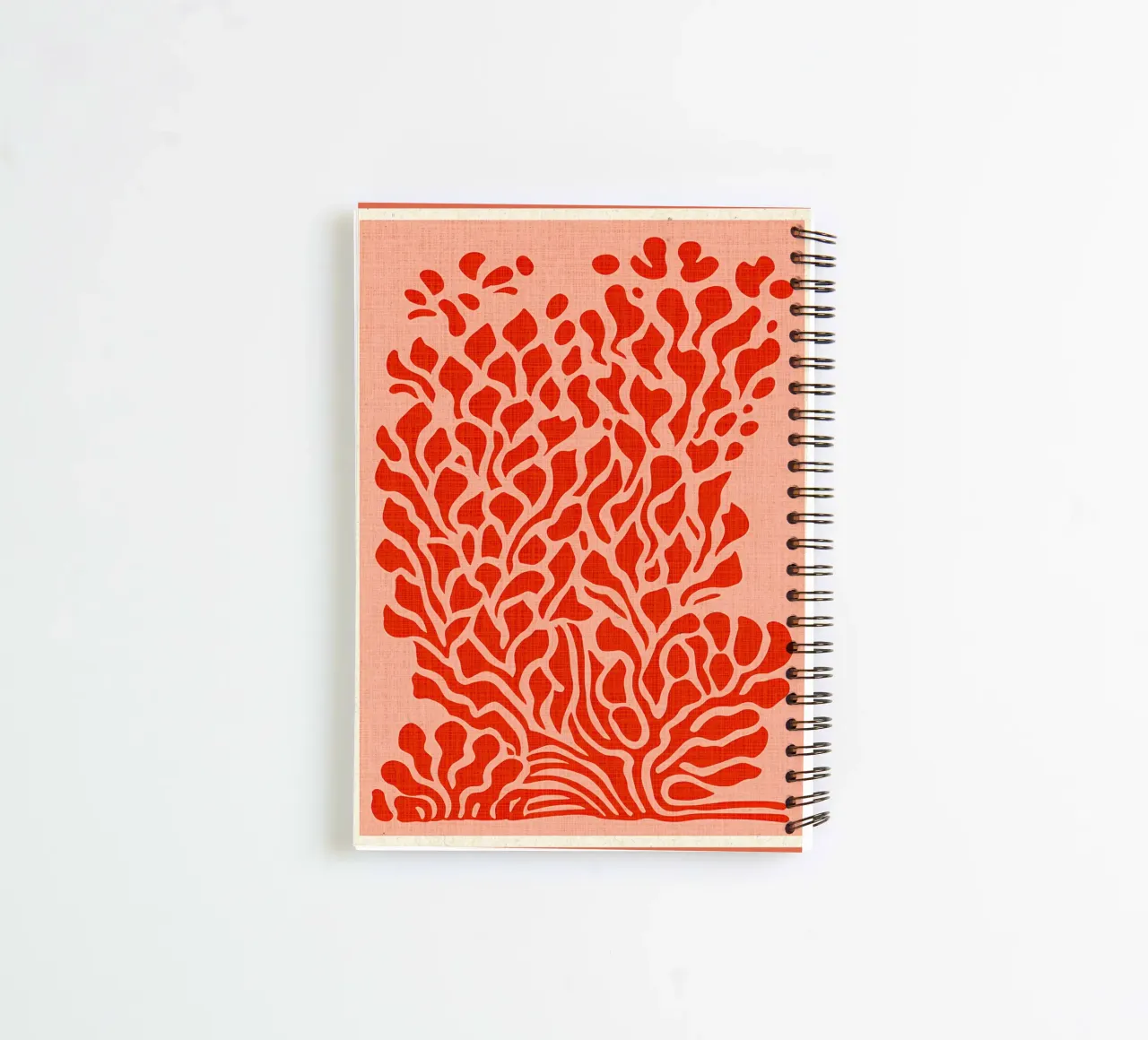 Abstract Nature in Red spiral notebook by Amanda Studio