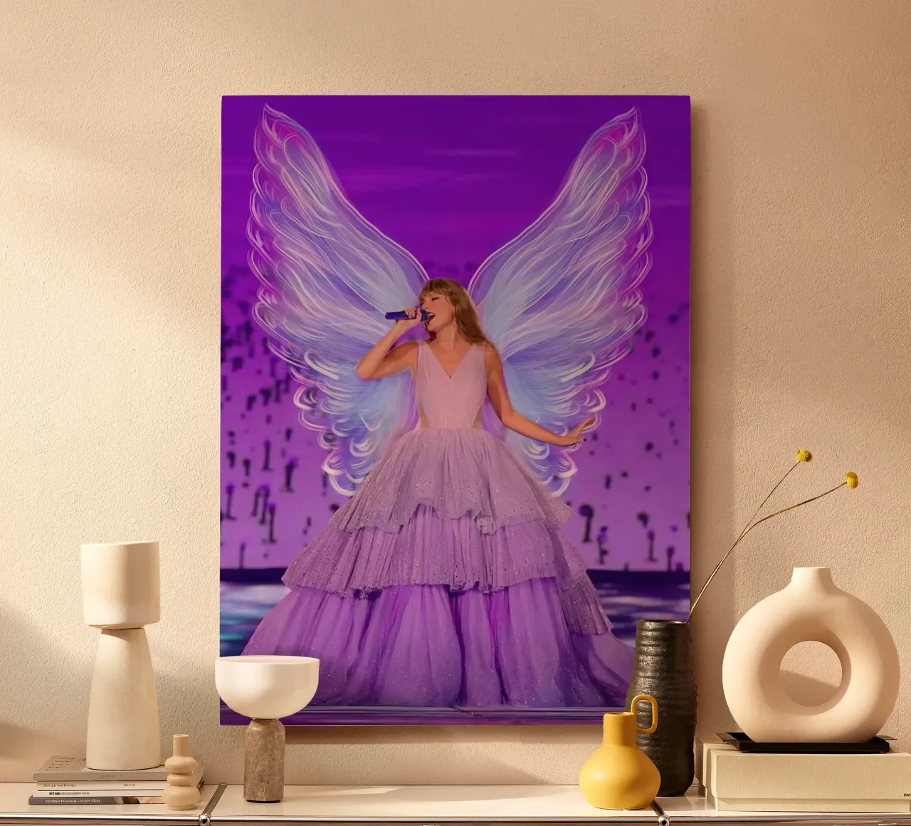 Taylor Swift singing on stage alluminio dibond da Musdadad Shop