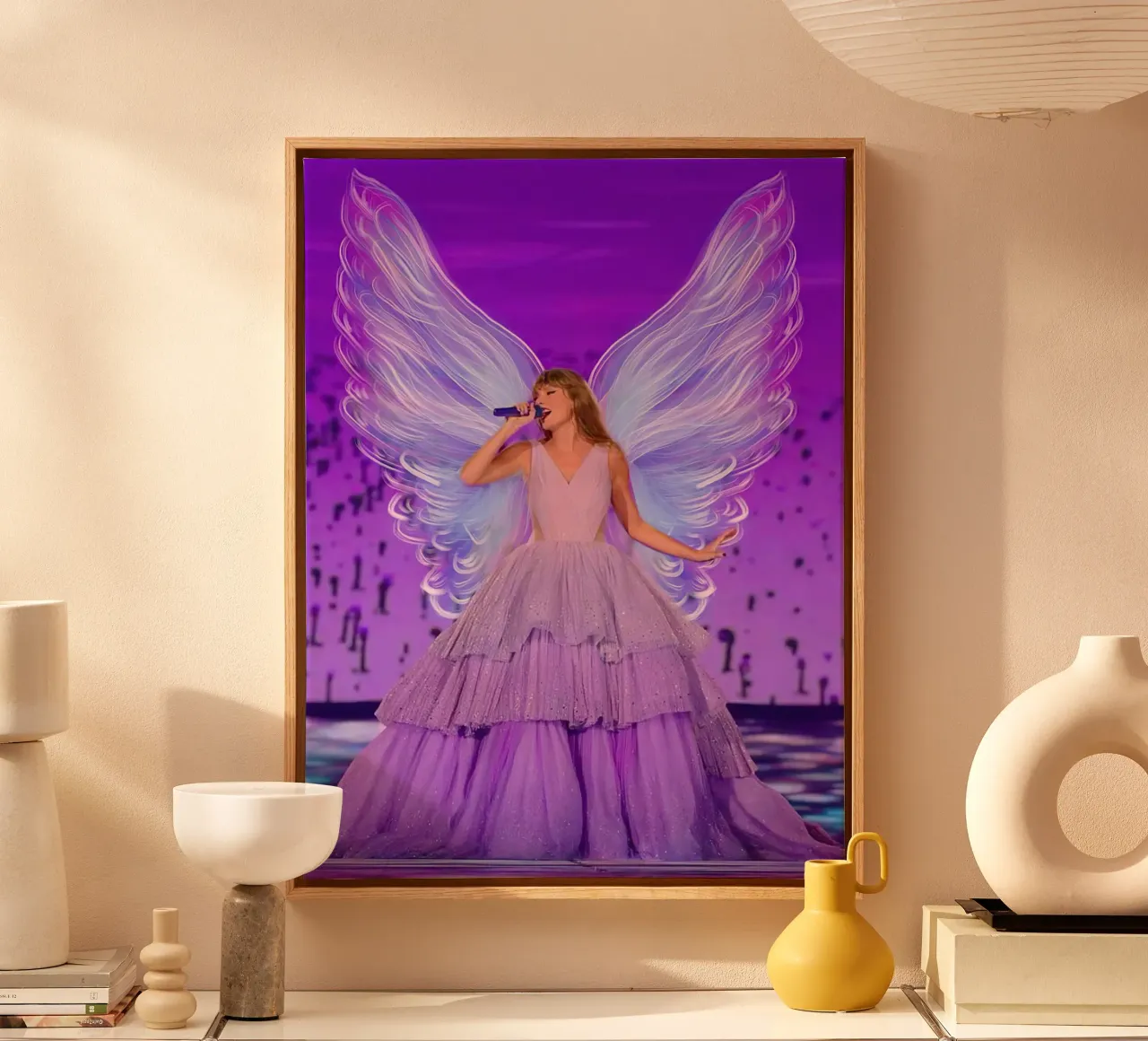 Taylor Swift singing on stage tela da Musdadad Shop