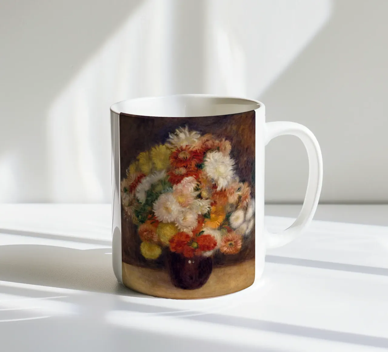 Bouquet di crisantemi, 1881 tazza in ceramica da LaurelArt