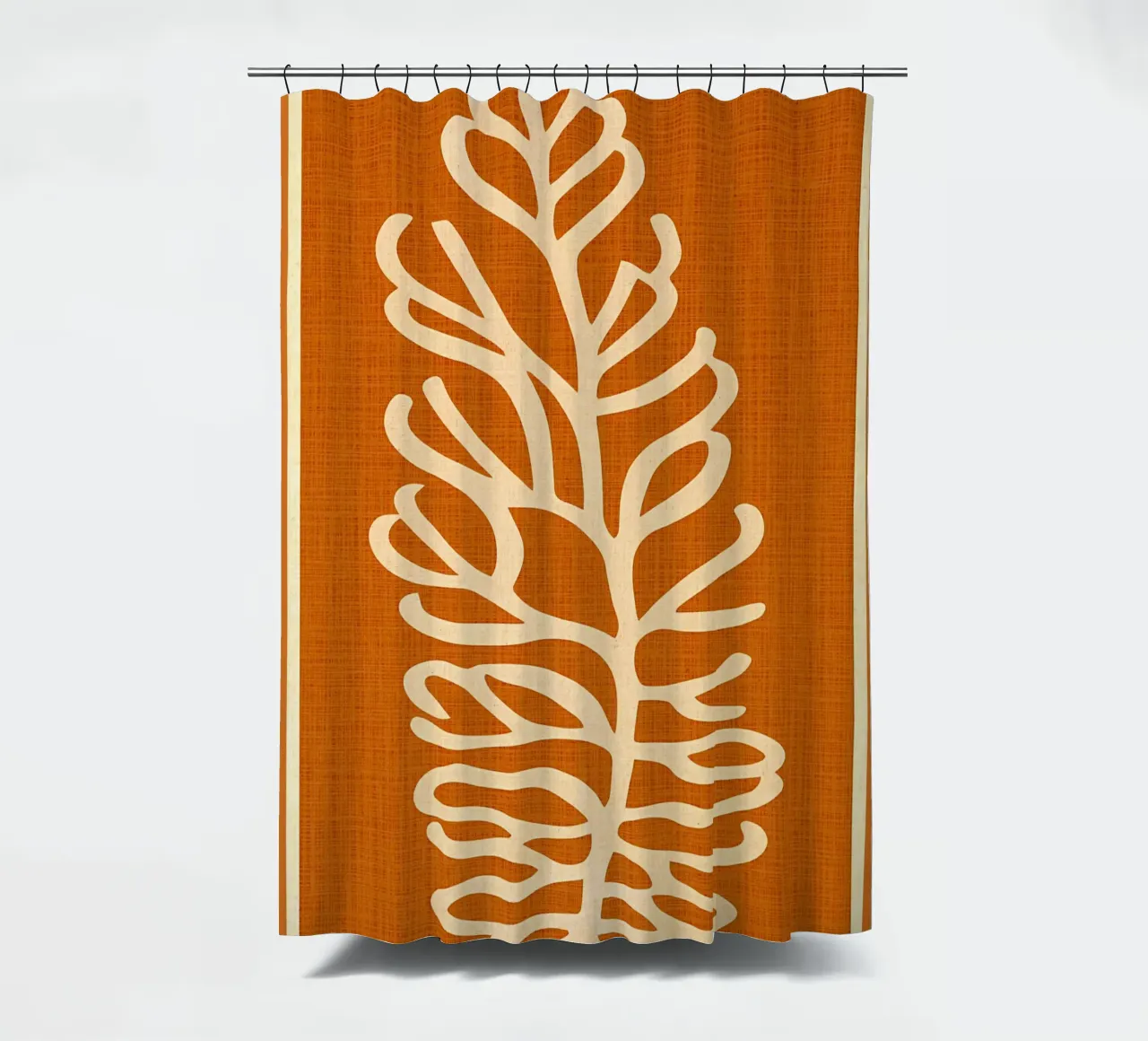 Boho Line Art Blatt Duschvorhang von Amanda Studio