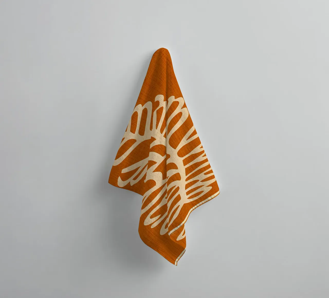 Boho Line Art Leaf towel by Amanda Studio
