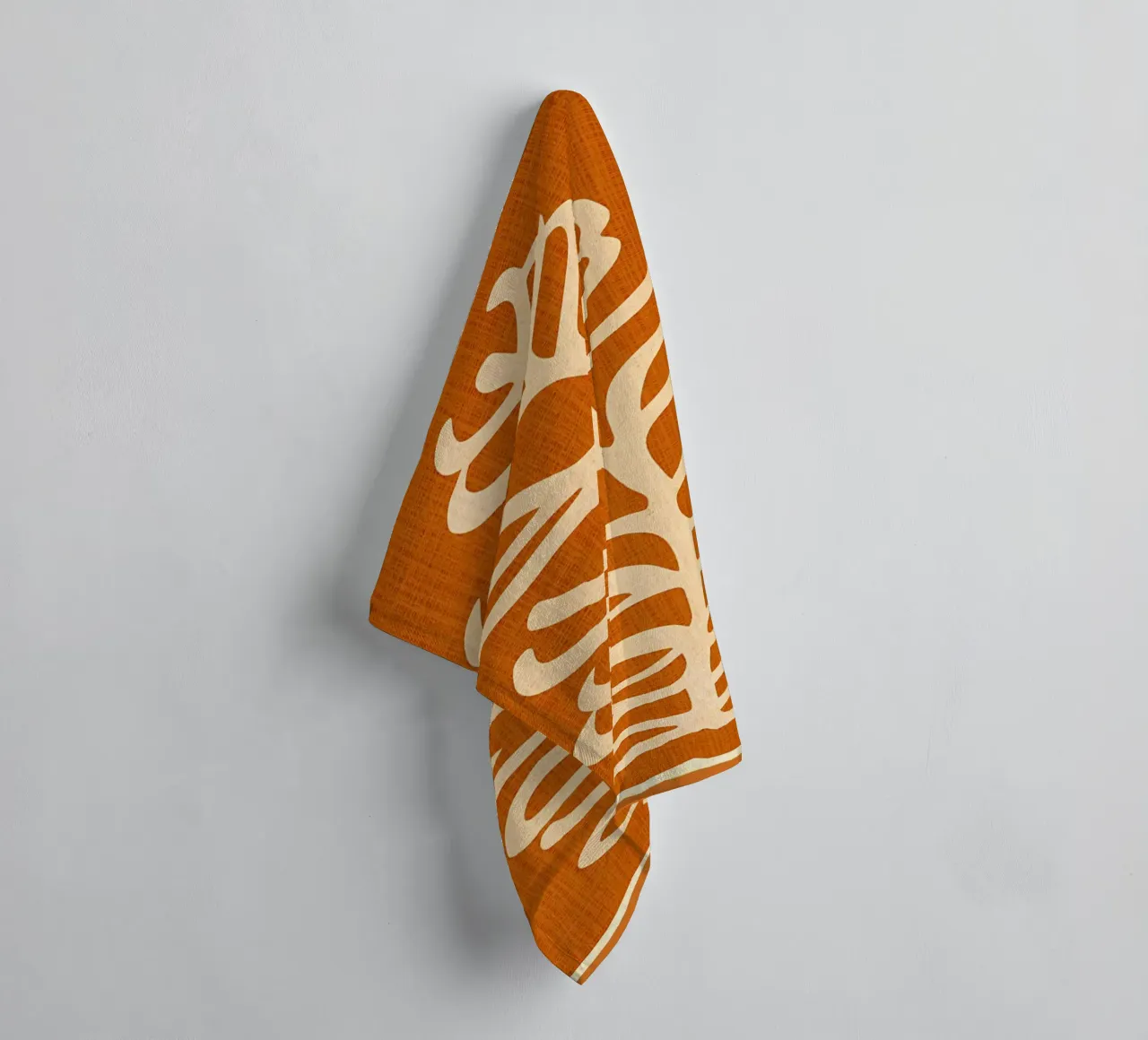 Boho Line Art Leaf towel by Amanda Studio